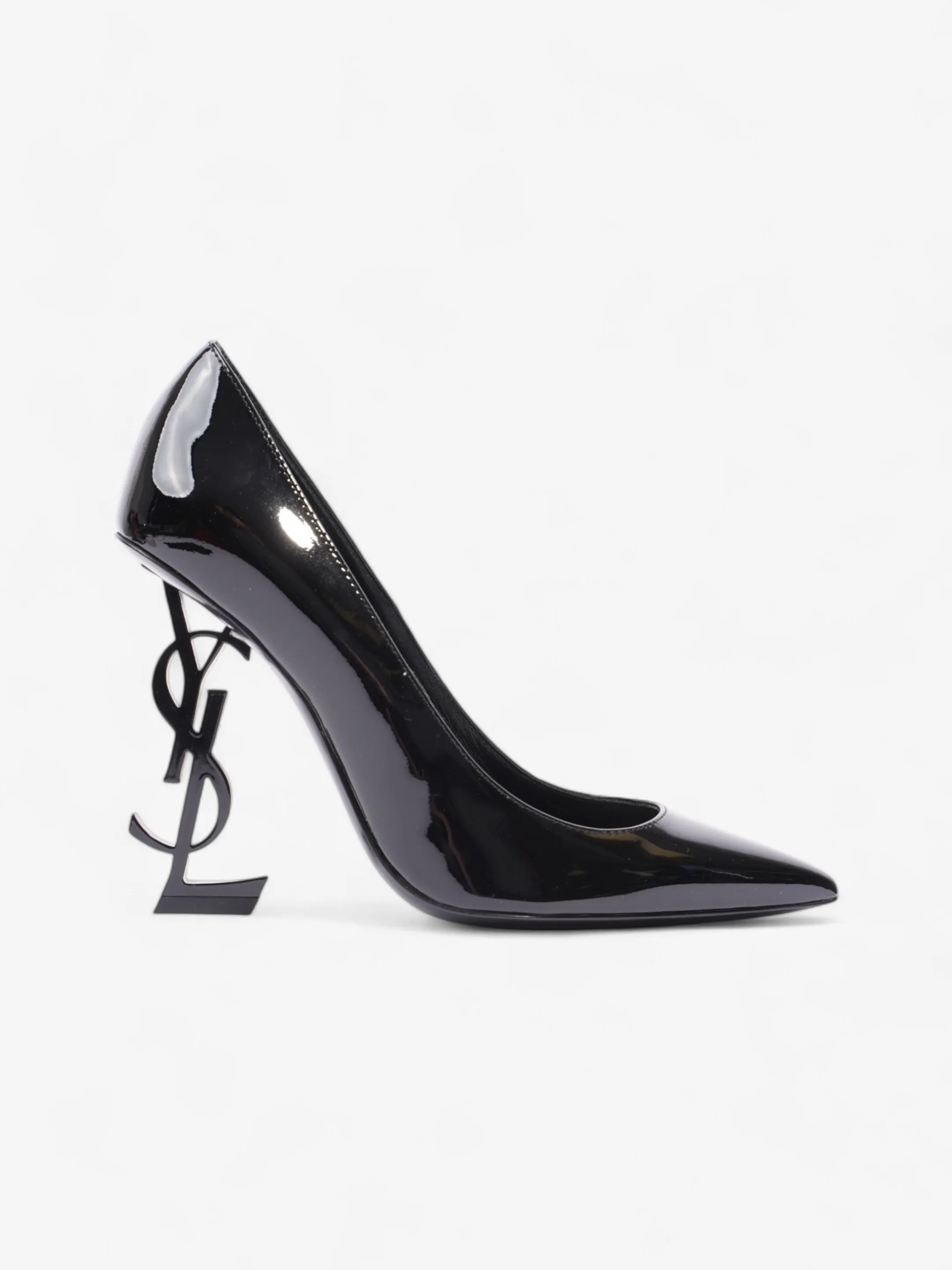 Flexible Movement Saint Laurent Opyum Heels 110 Black Patent Leather EU 37 UK 4