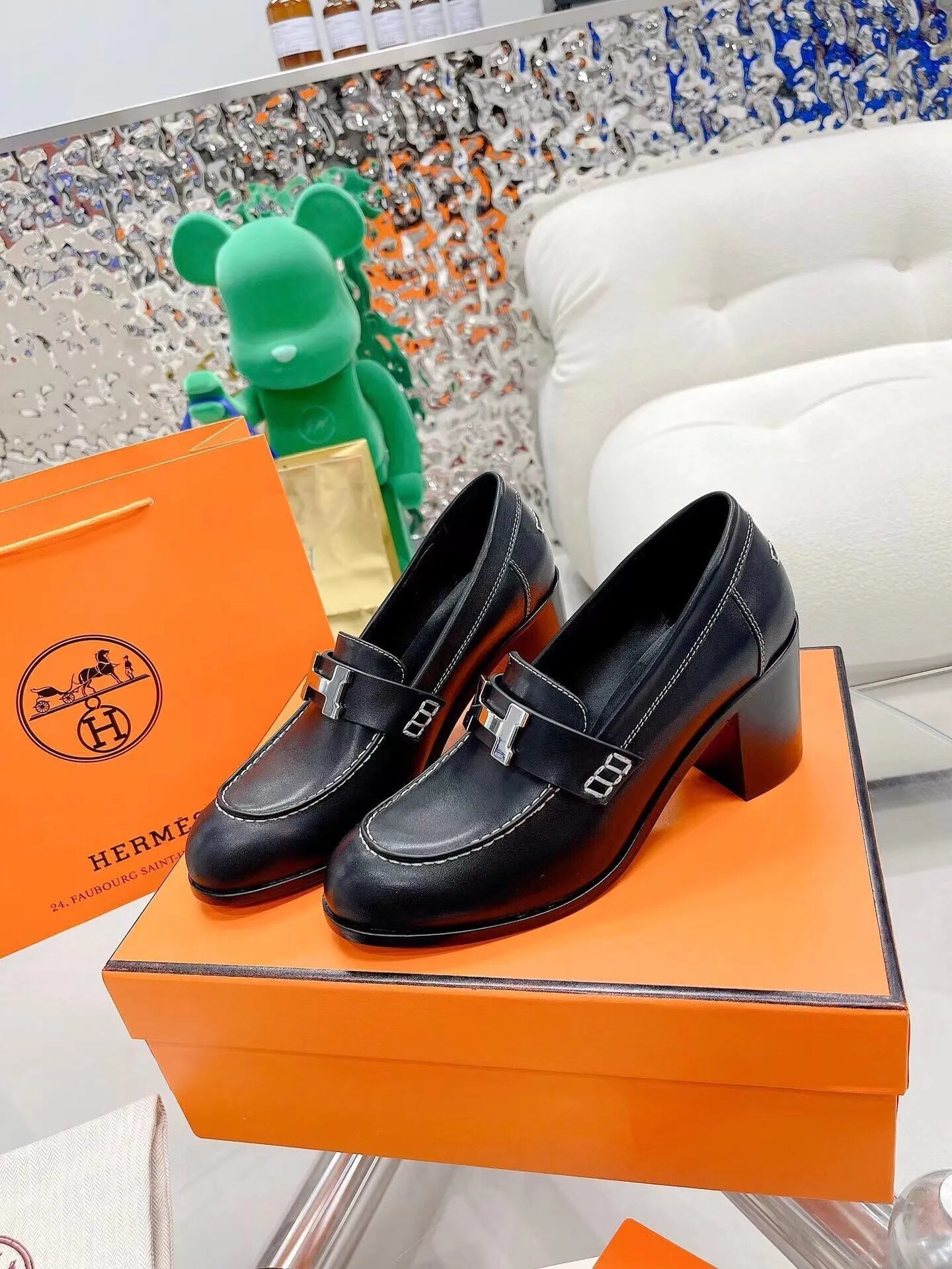 Floral Heels New Hermes HIGH HEELS 010