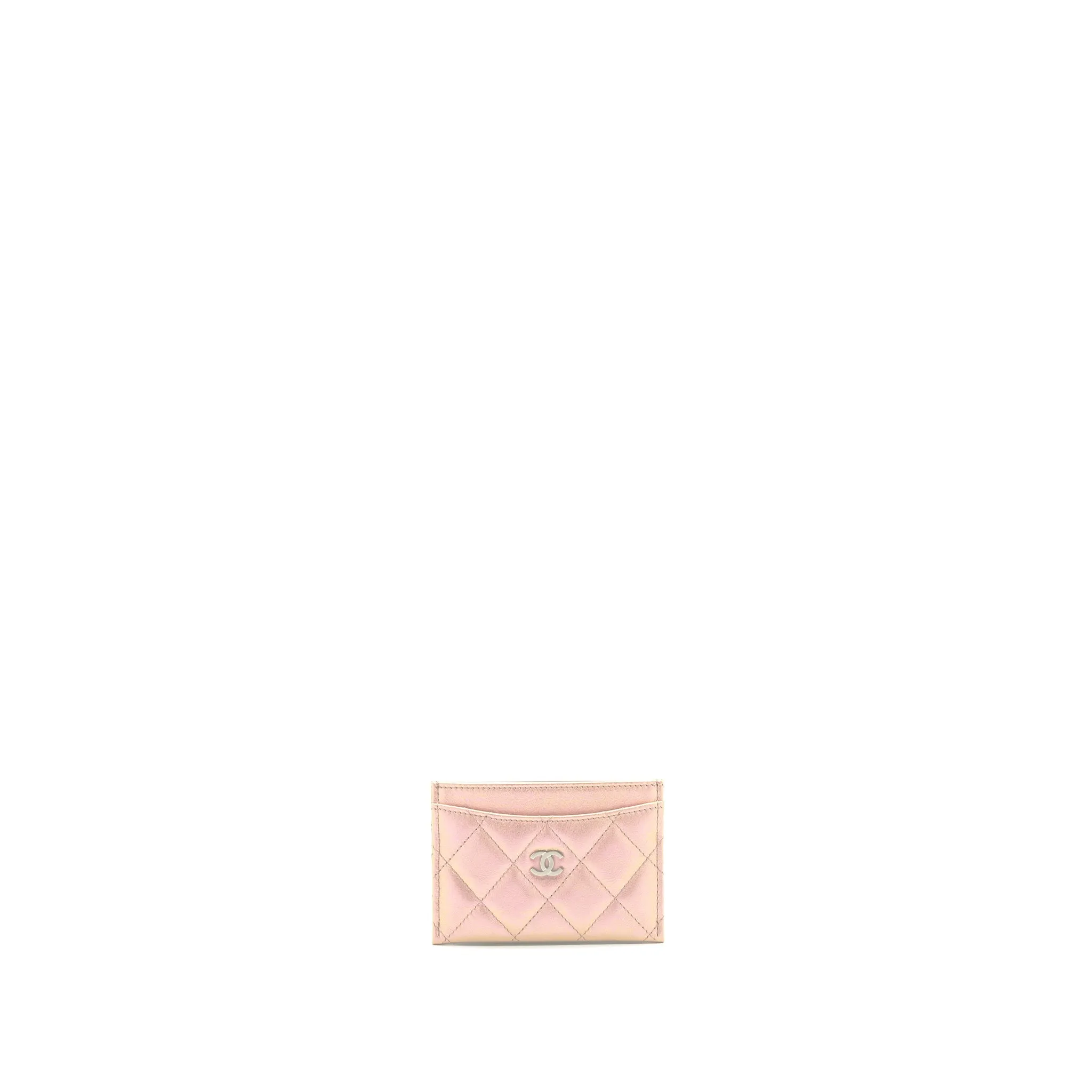 foldable Chanel 21K Iridescent Pink Flat Card Holder