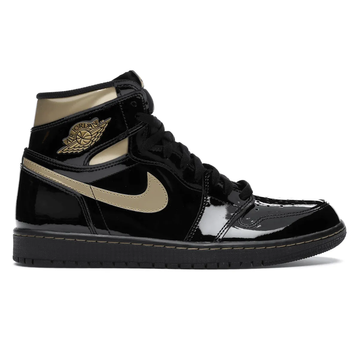 Game Flow Build Air Jordan 1 Retro High Black Metallic Gold