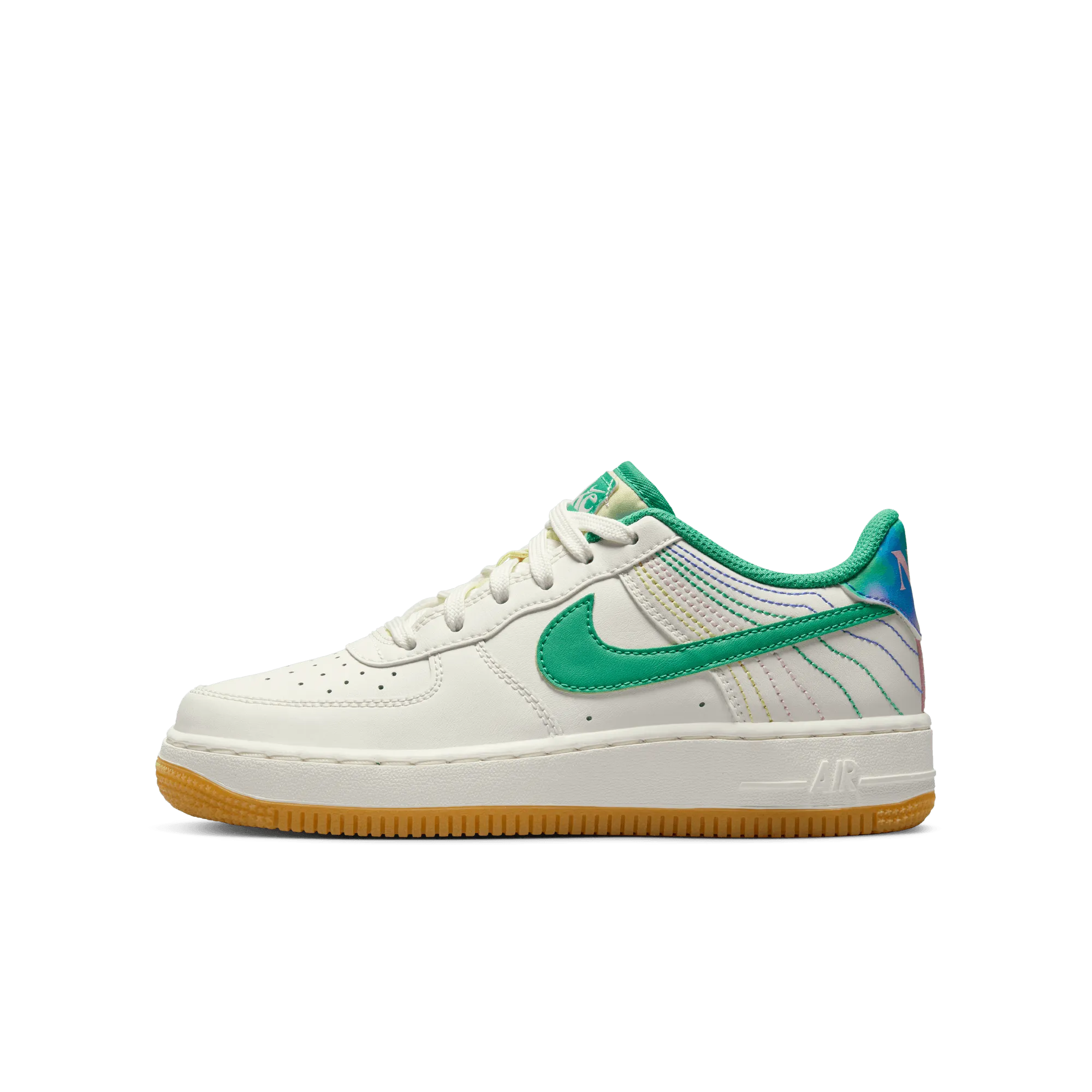 Geometric Heels Big Kids' Nike Air Force 1 LV8 3 Heel Stitch