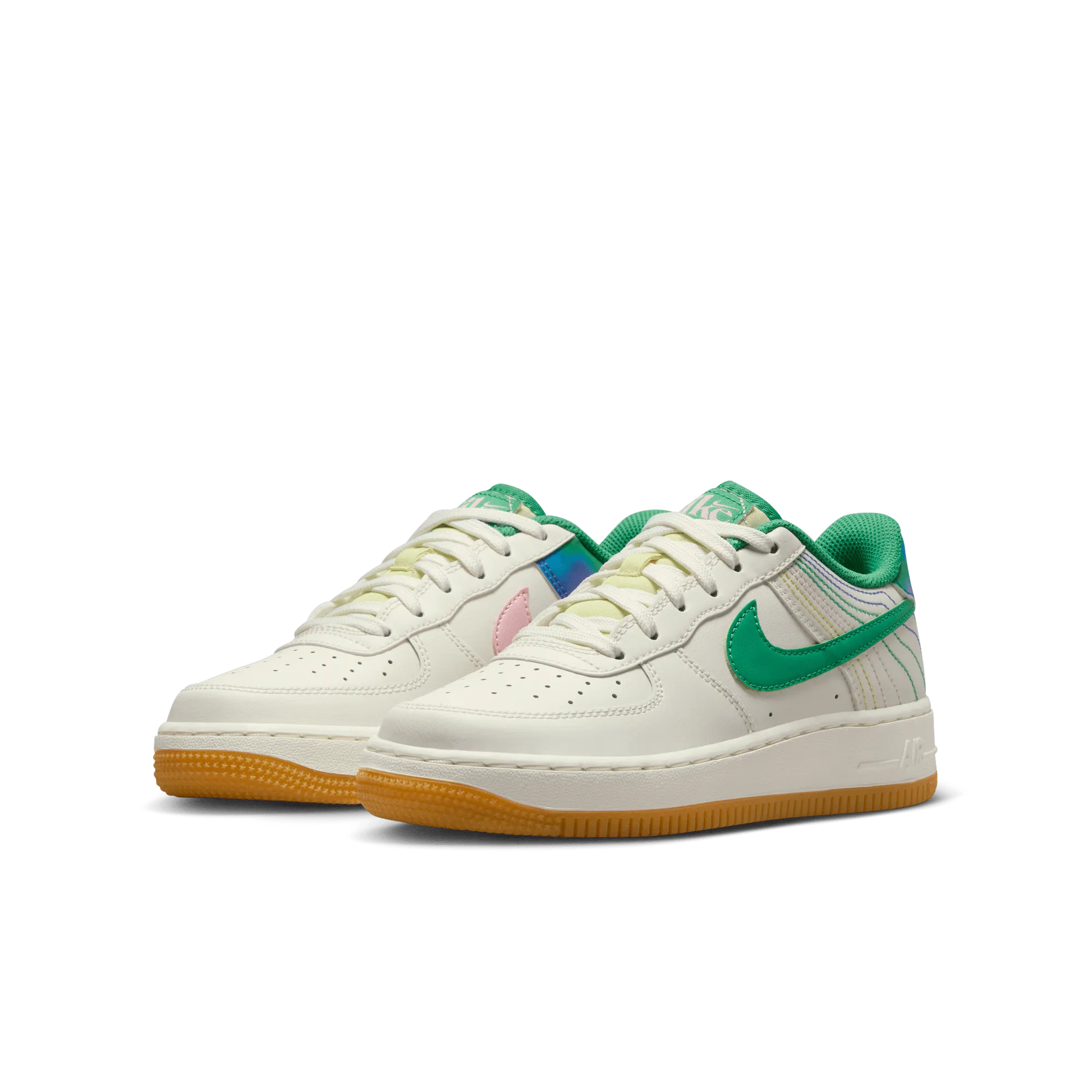 Geometric Heels Big Kids' Nike Air Force 1 LV8 3 Heel Stitch