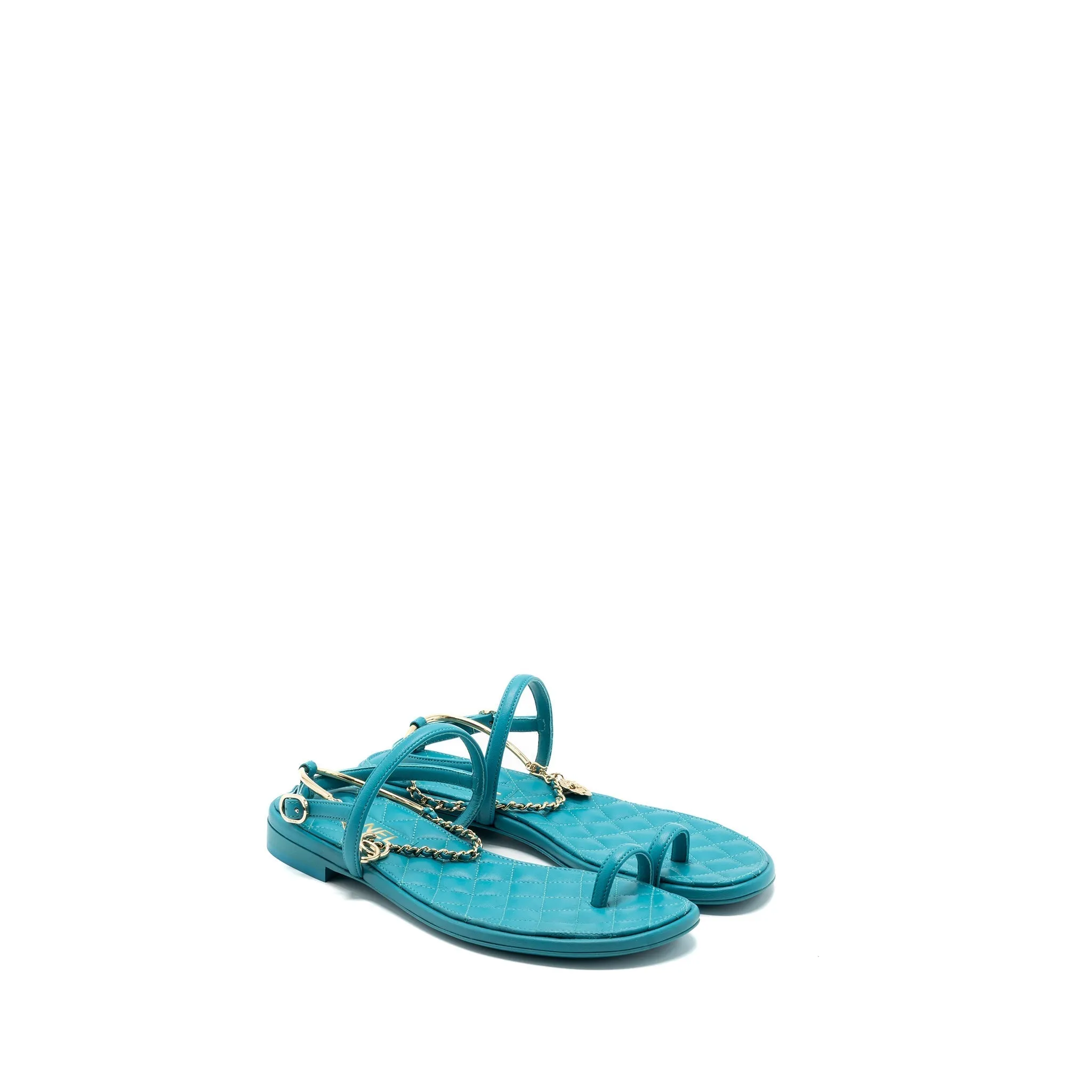 Glamorous Sandals Chanel Size 38 Sandals Leather Green L