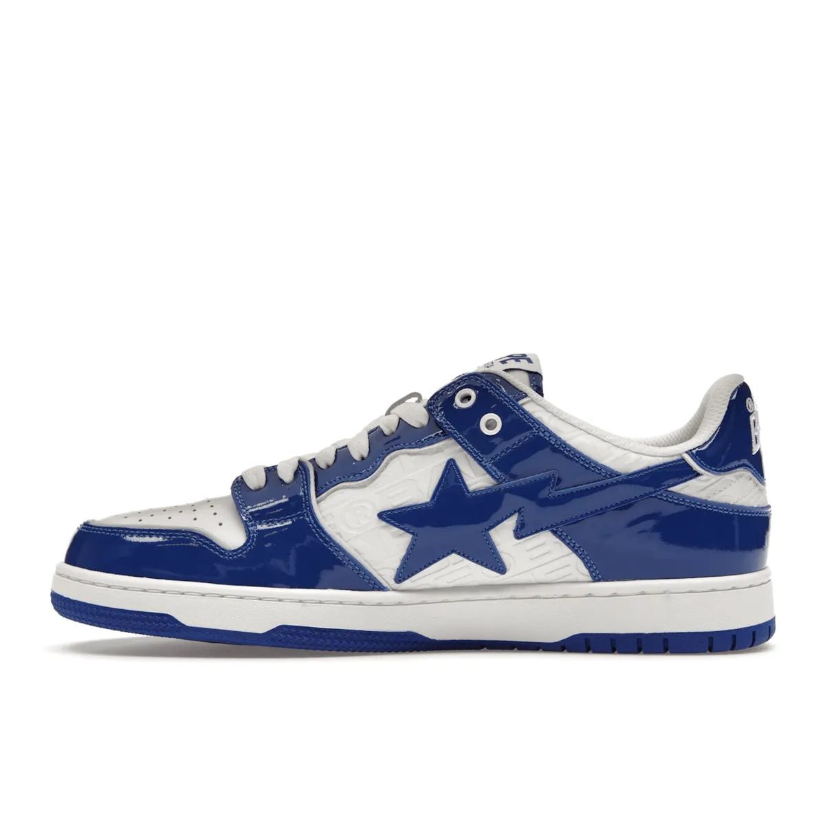 glitter A Bathing Ape Bape SK8 Sta Blue White Patent