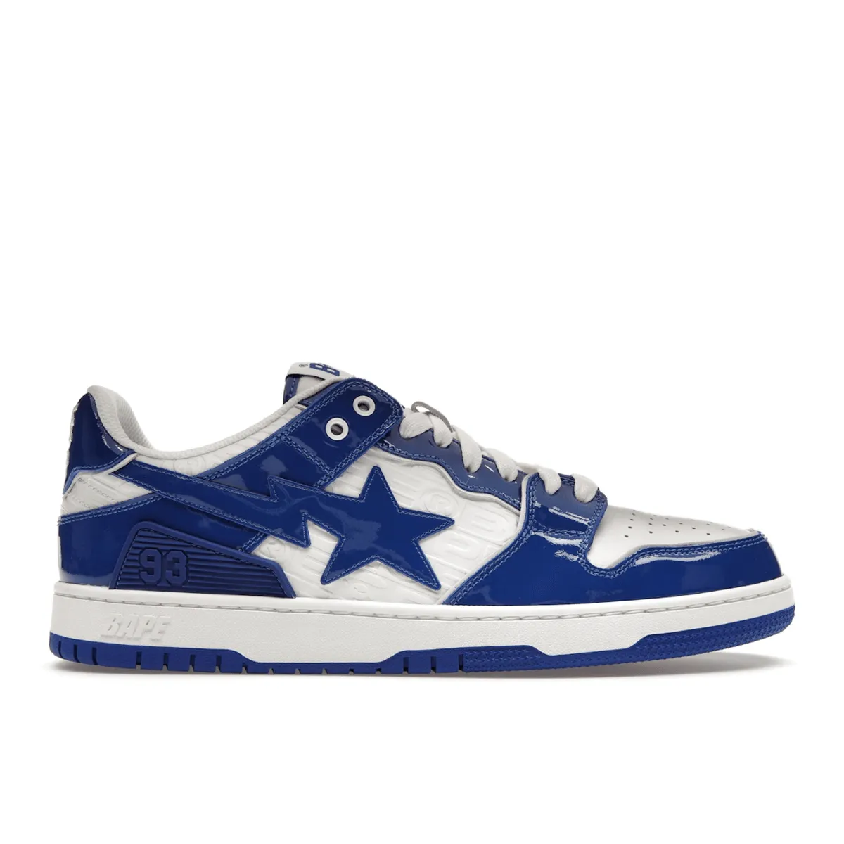 glitter A Bathing Ape Bape SK8 Sta Blue White Patent