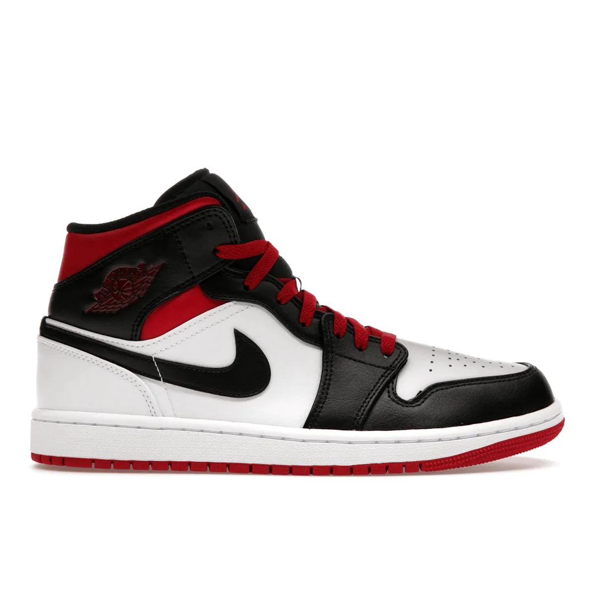 Air Jordan 1 Mid Gym Red Black Toe Endurance Support Tech Sneakers Arch Support