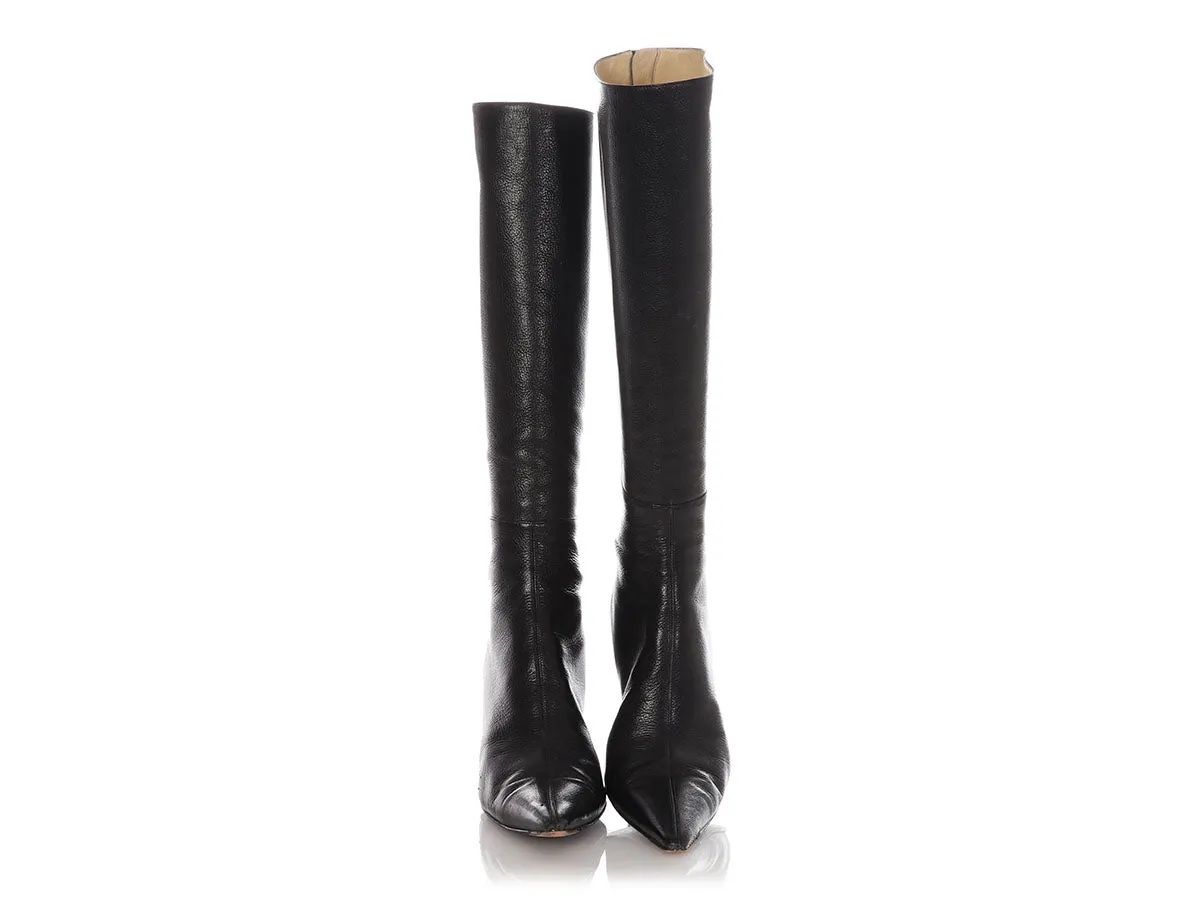 Grip Max Shield Gucci Tall Black Leather Boots