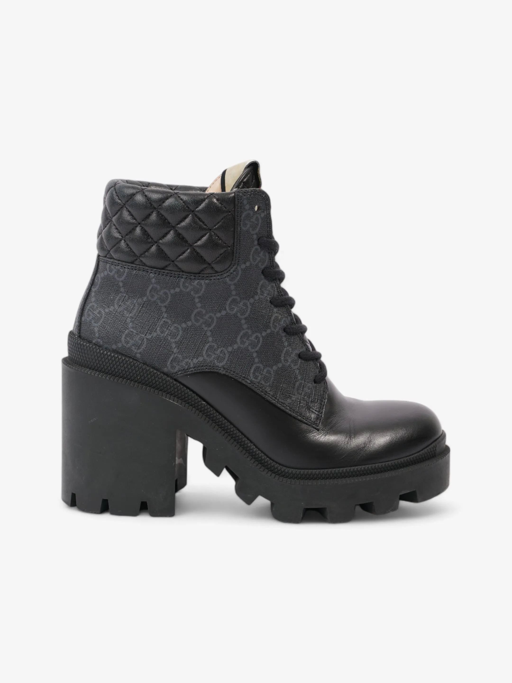 Grip Prime Gucci GG Trip Supreme Boots 90 Black / Grey Leather EU 37 UK 4