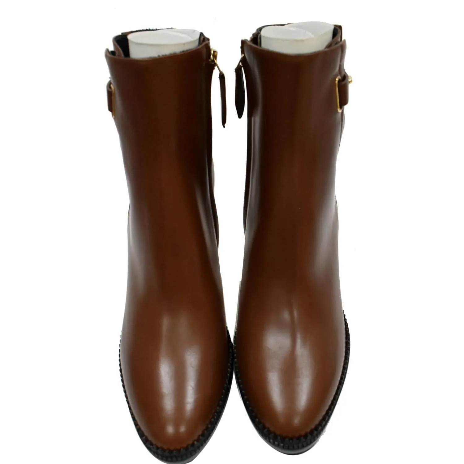 Grip shield BURBERRY Ankle Leather Boots Brown Size 9.5