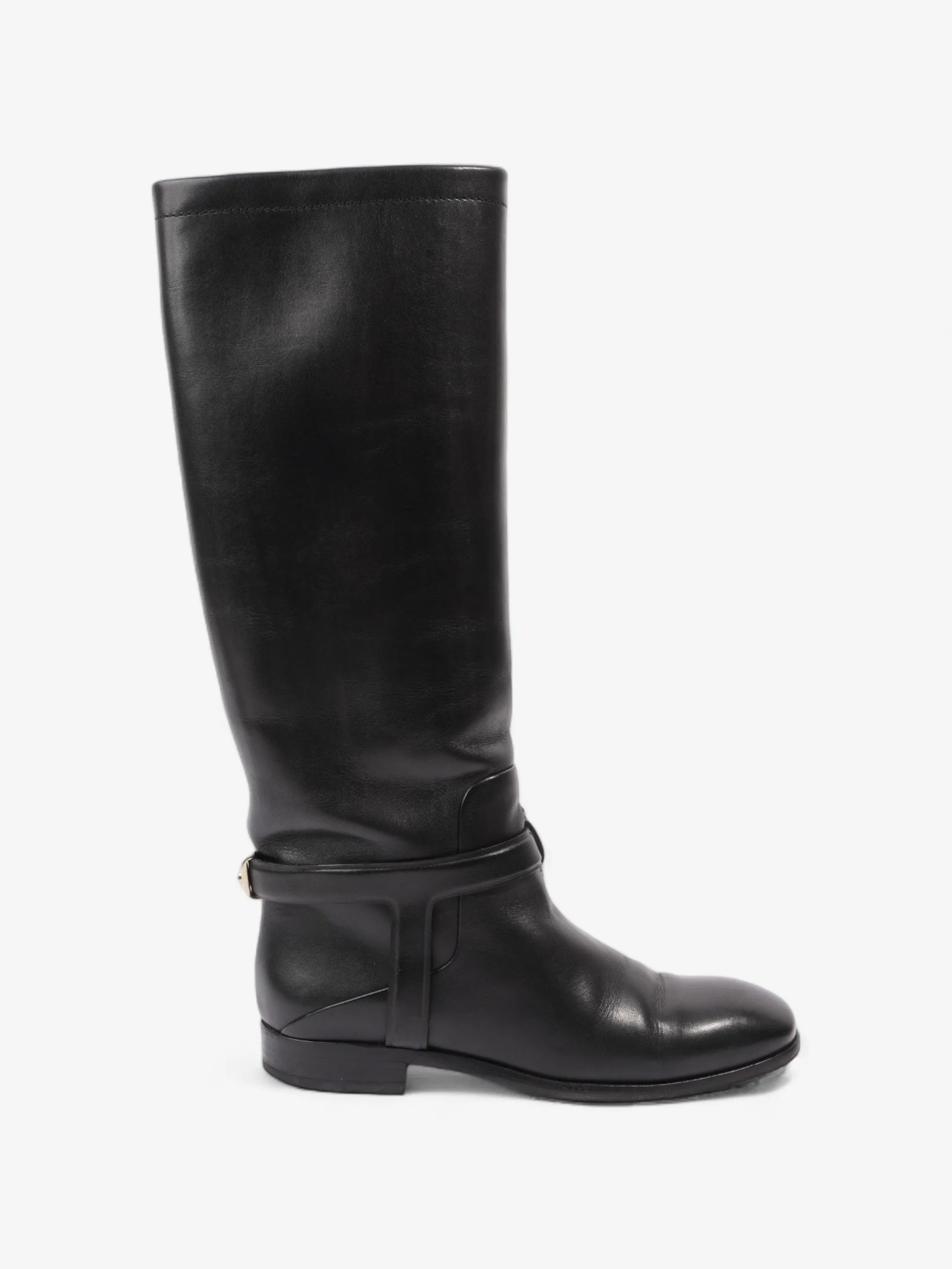 Grip Shield Max Christian Dior Riding Boots Black Leather EU 37 UK 4