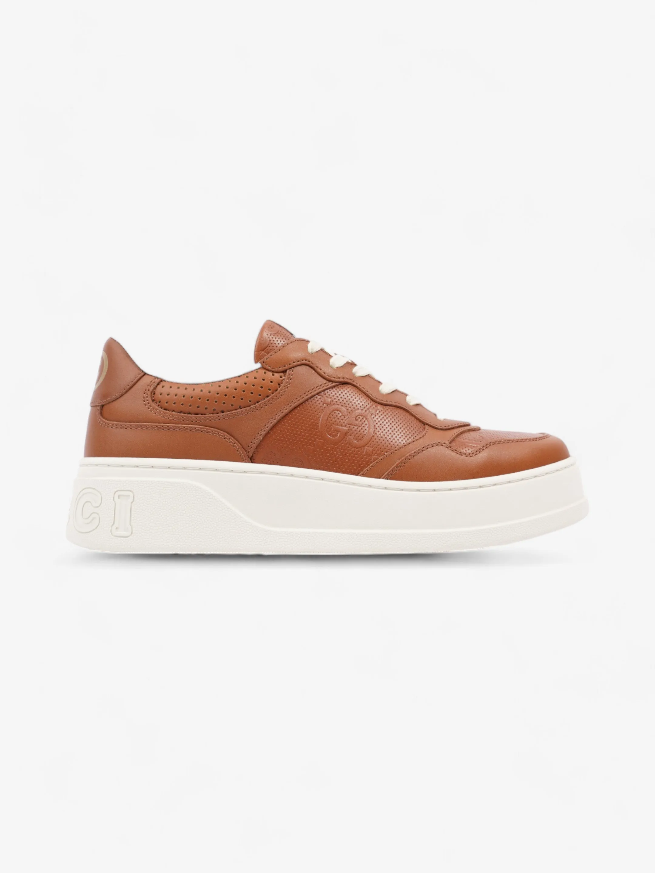 Gucci Chunky GG Embossed Sneakers Brown / White Leather EU 41.5 UK 7.5 Stylish upgrades