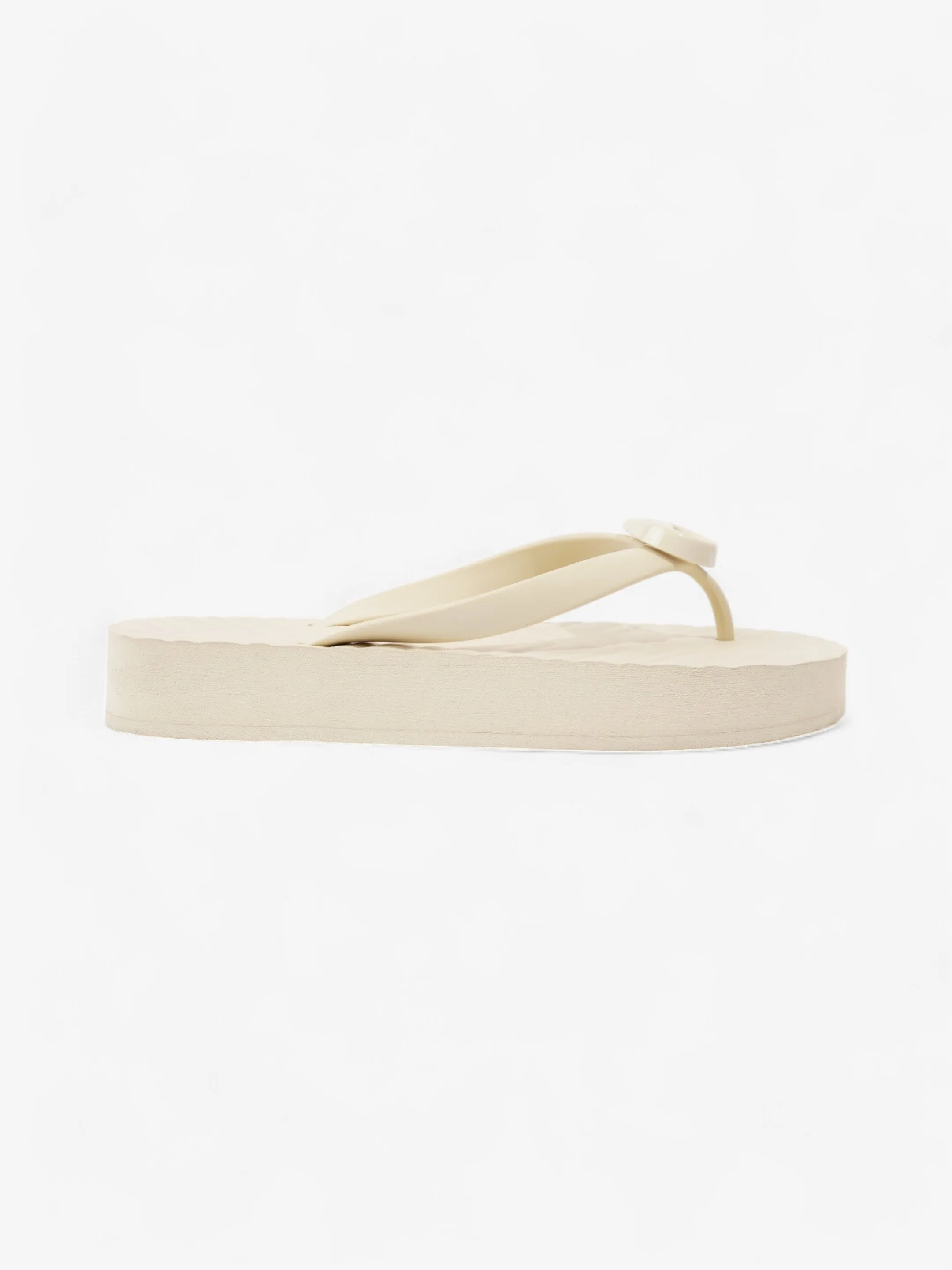 Gucci Double G Platform Sandal Cream Rubber EU 38 UK 5 Sticky Tread