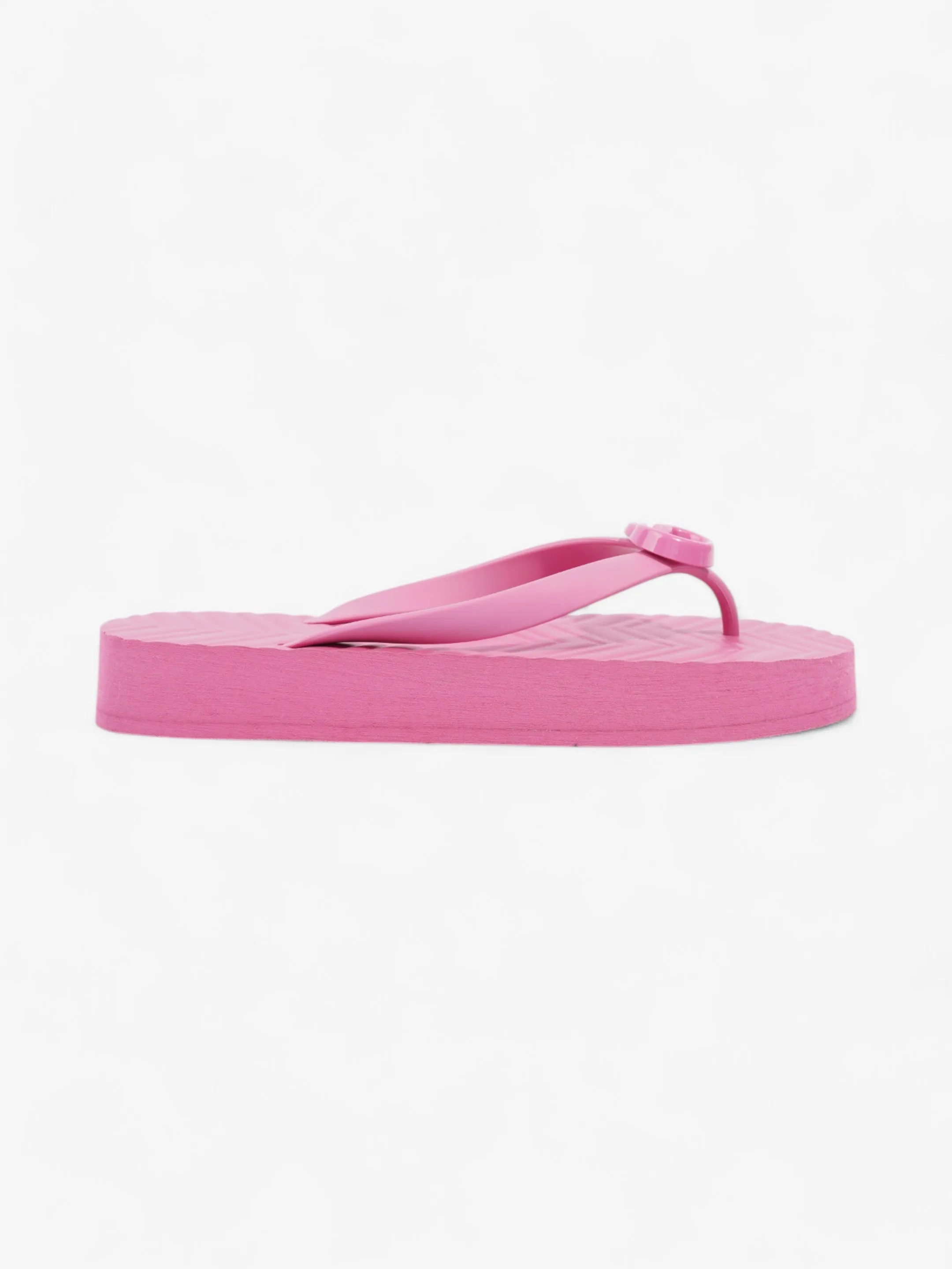 Gucci Double G Platform Sandal Pink Rubber EU 41 UK 8 Comfortable Pumps