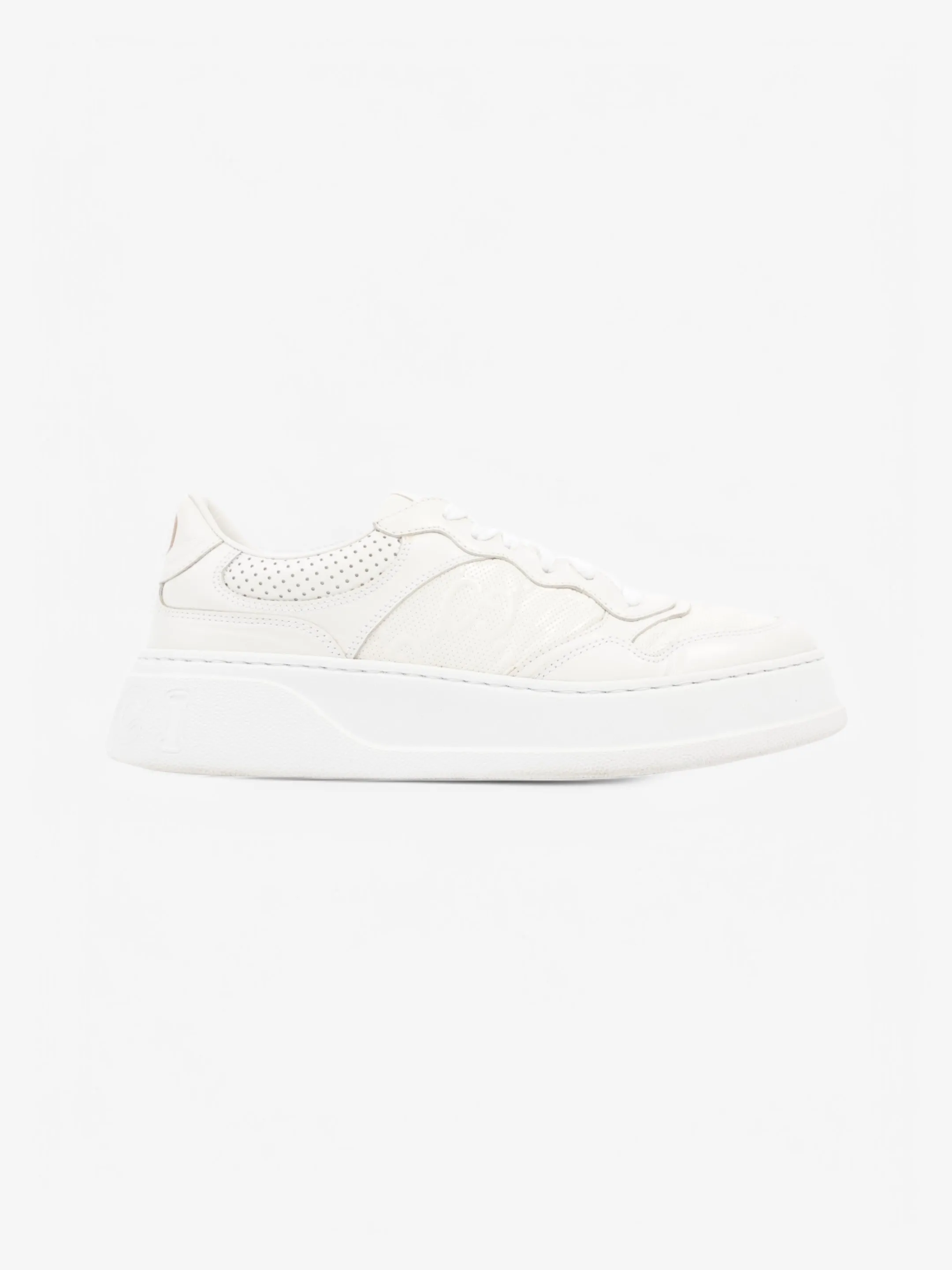 Gucci GG Embossed Chunky Sneakers White  Leather EU 41 UK 7 Urban Flex