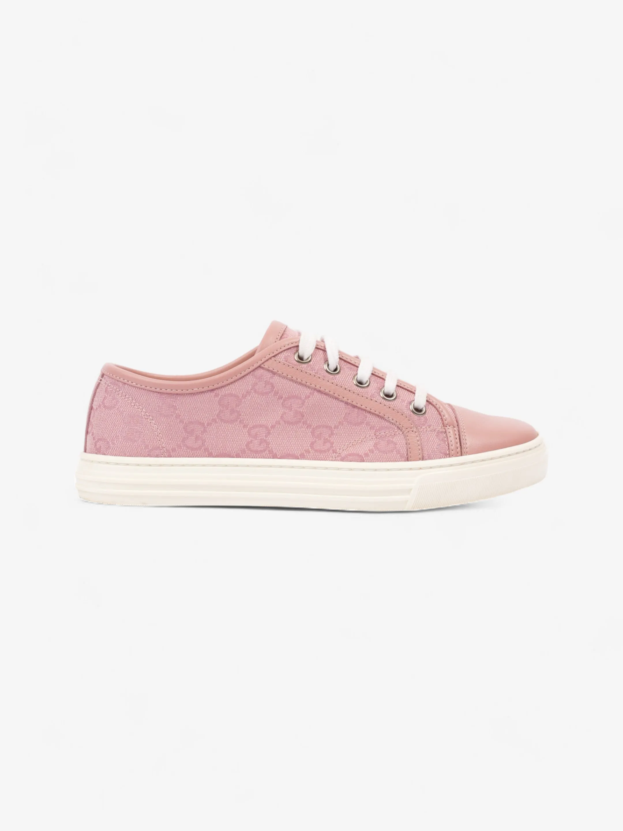 Gucci GG Low-top Sneakers Pink / White Canvas EU 36.5 UK 3.5 Structured ease