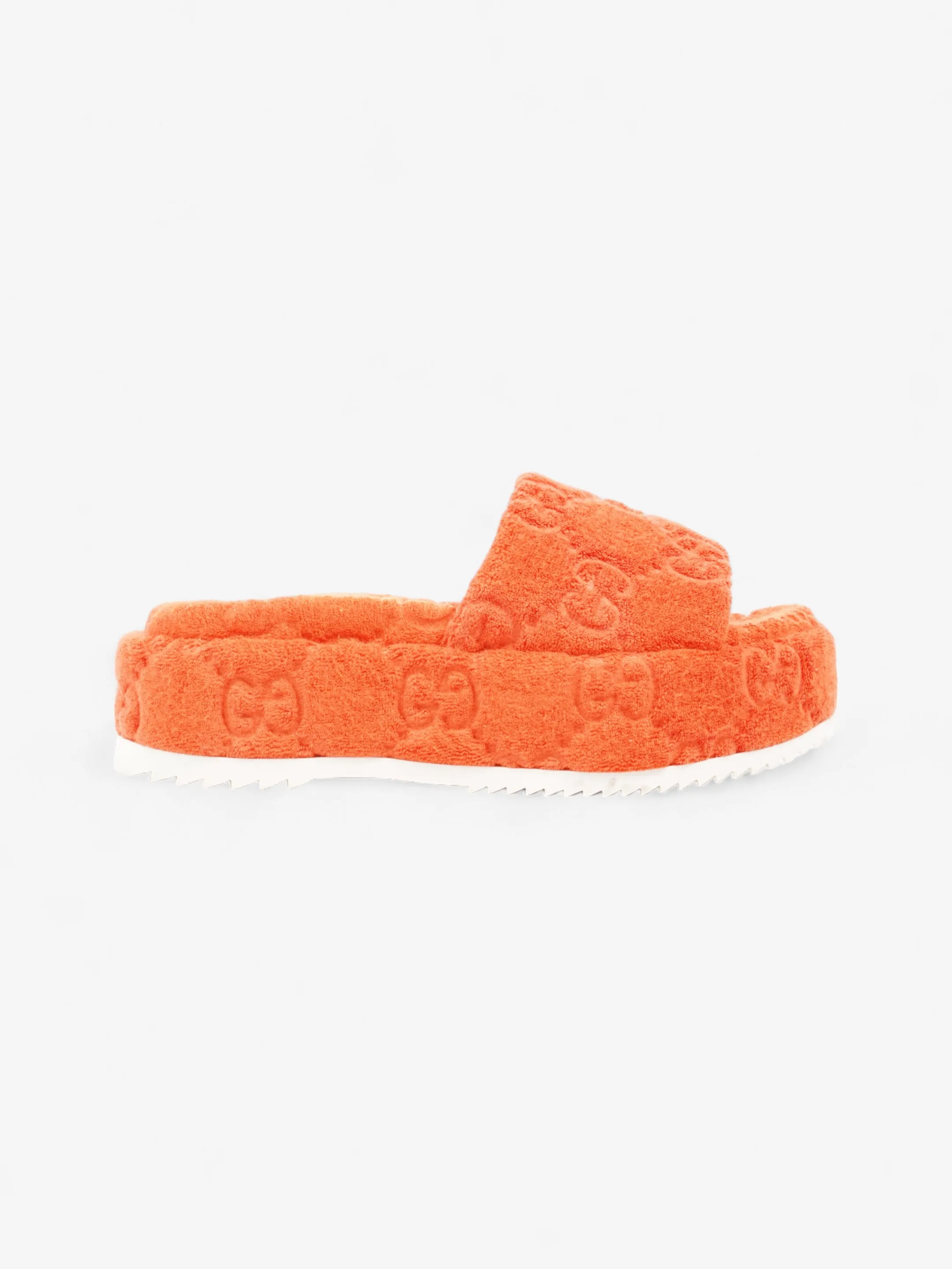 Gucci GG Platform Sandals Orange Cloth EU 36 UK 3 No Rub