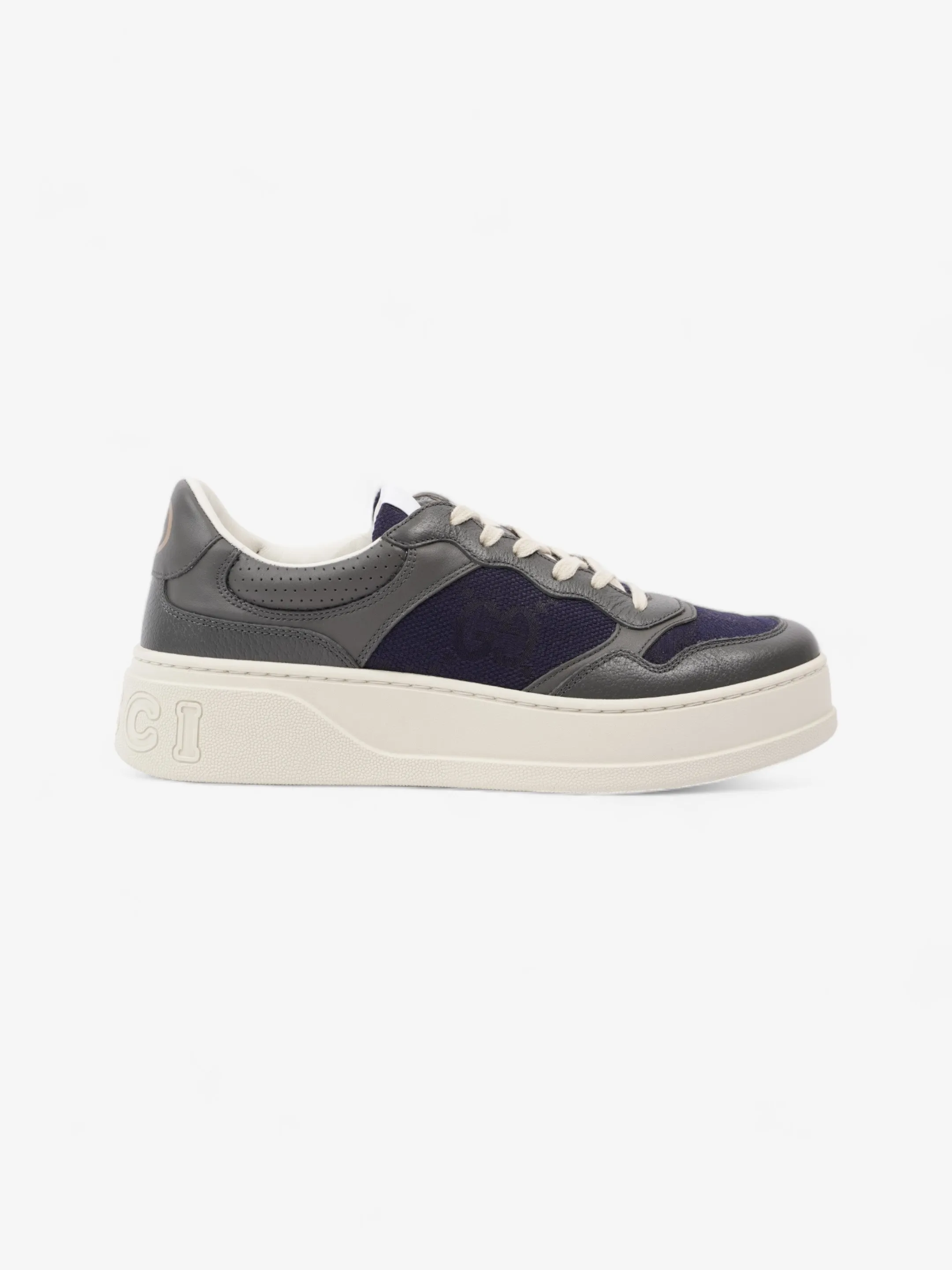 Gucci GG Sneakers Navy / Grey Canvas EU 43 UK 9 Comfort Build