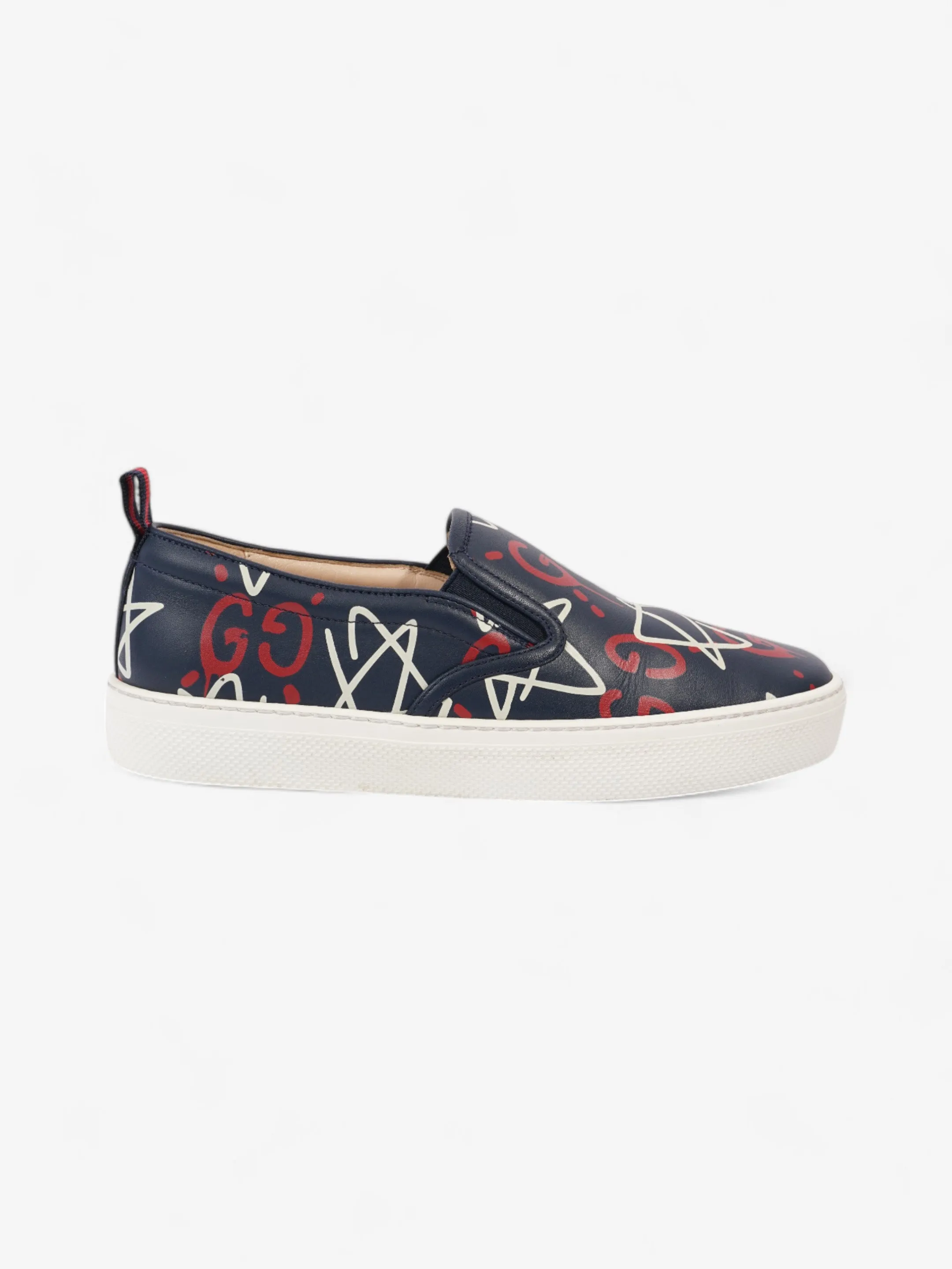 Gucci GG Star Sneakers Navy / Red / White Leather EU 38.5 UK 5.5 clean design
