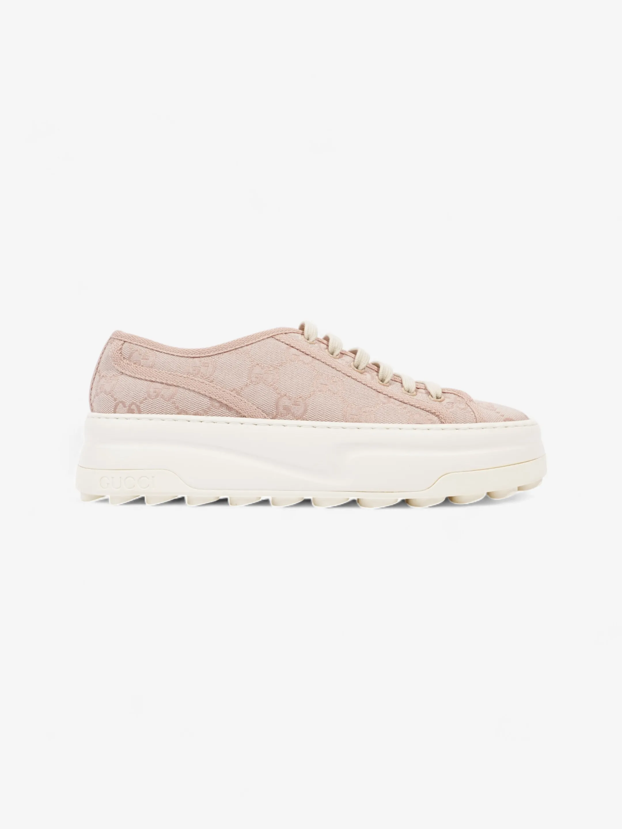 Gucci GG Tennis 1977 Sneakers Pink Canvas EU 39 UK 6 Minimalist Urban Edge