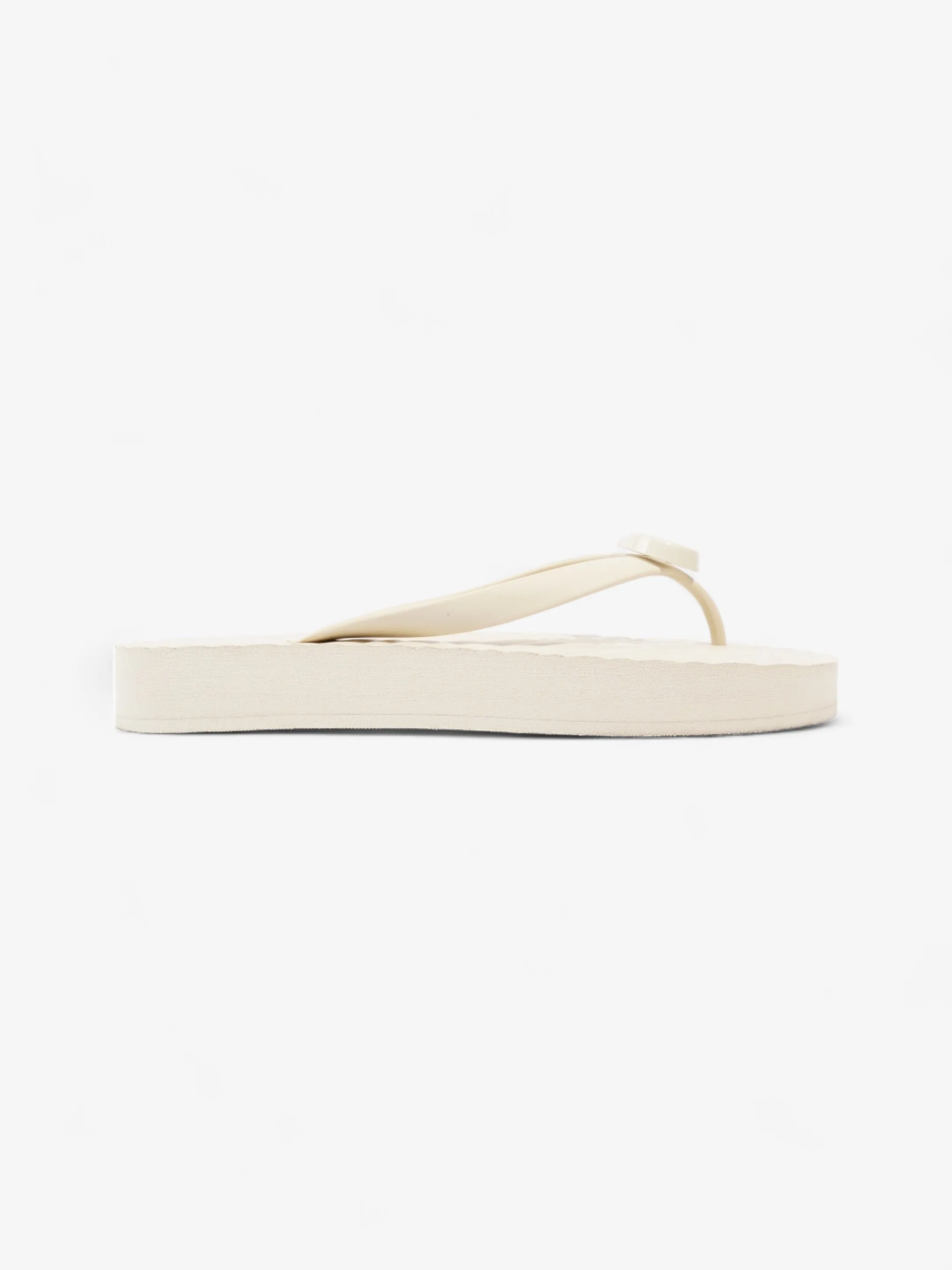 Gucci Marmont Thong Sandal Cream Rubber EU 42 UK 9 Modern Design