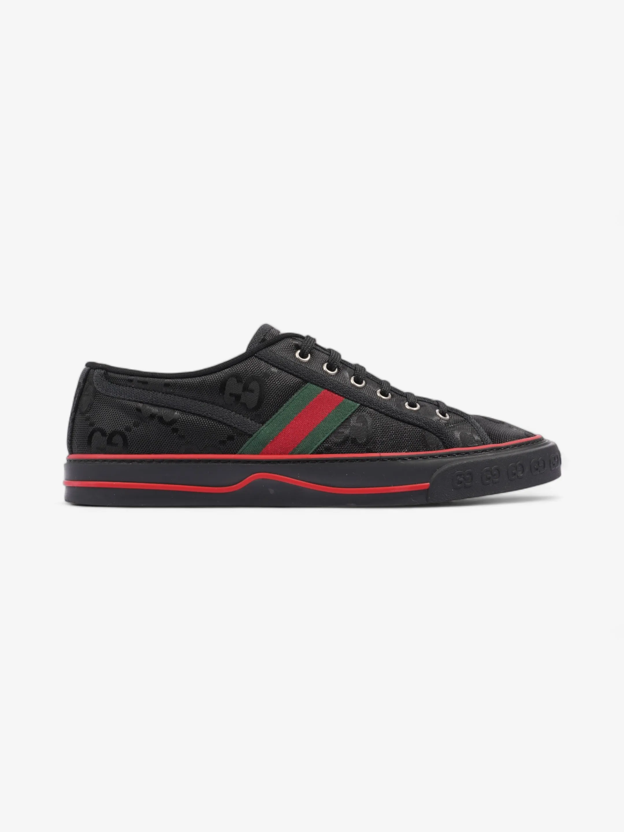 Gucci Off The Grid Sneakers Black / Red / Green Canvas EU 44 UK 10 True Comfort