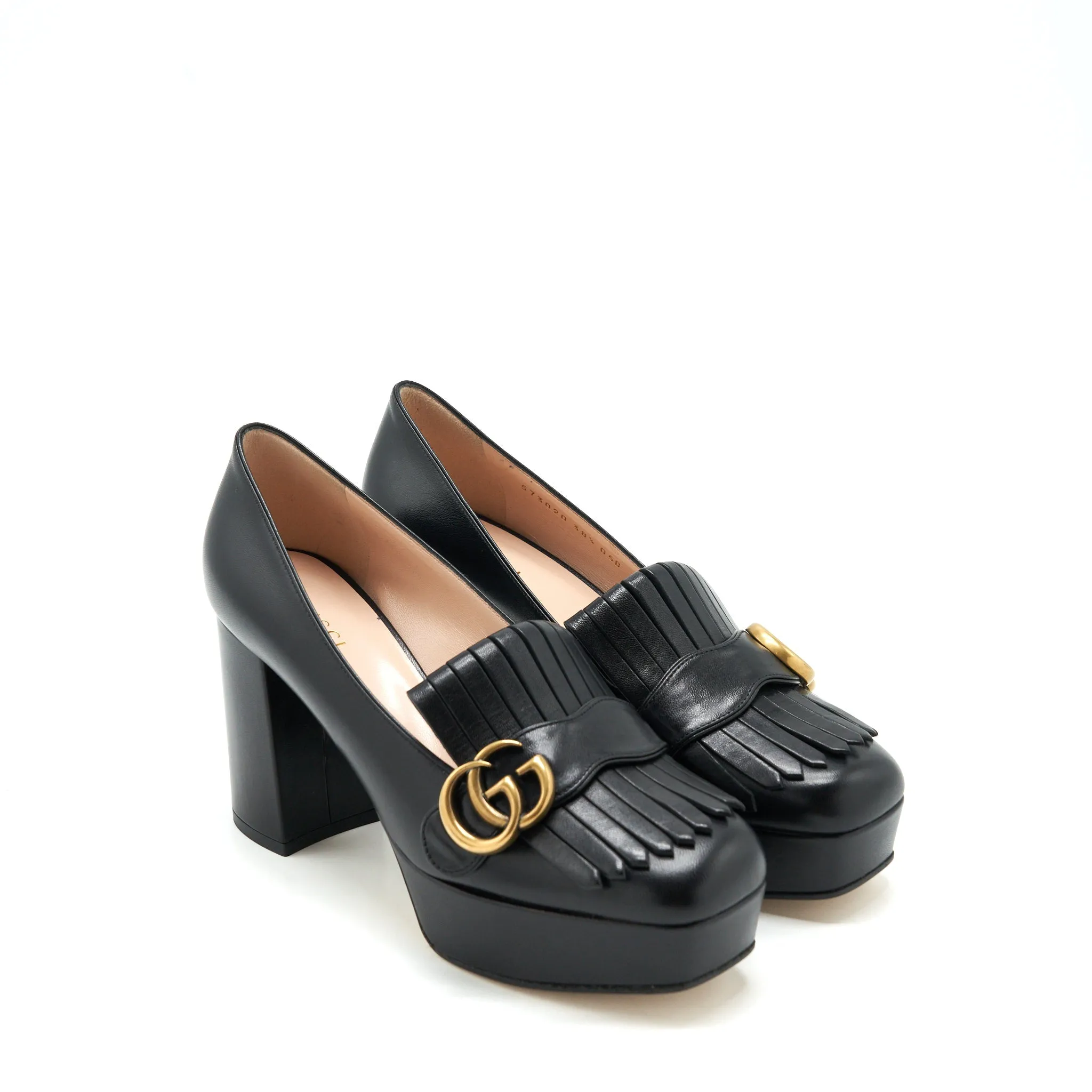 Gucci Size 38.5 GG High-Heel pump Shoes Knitted