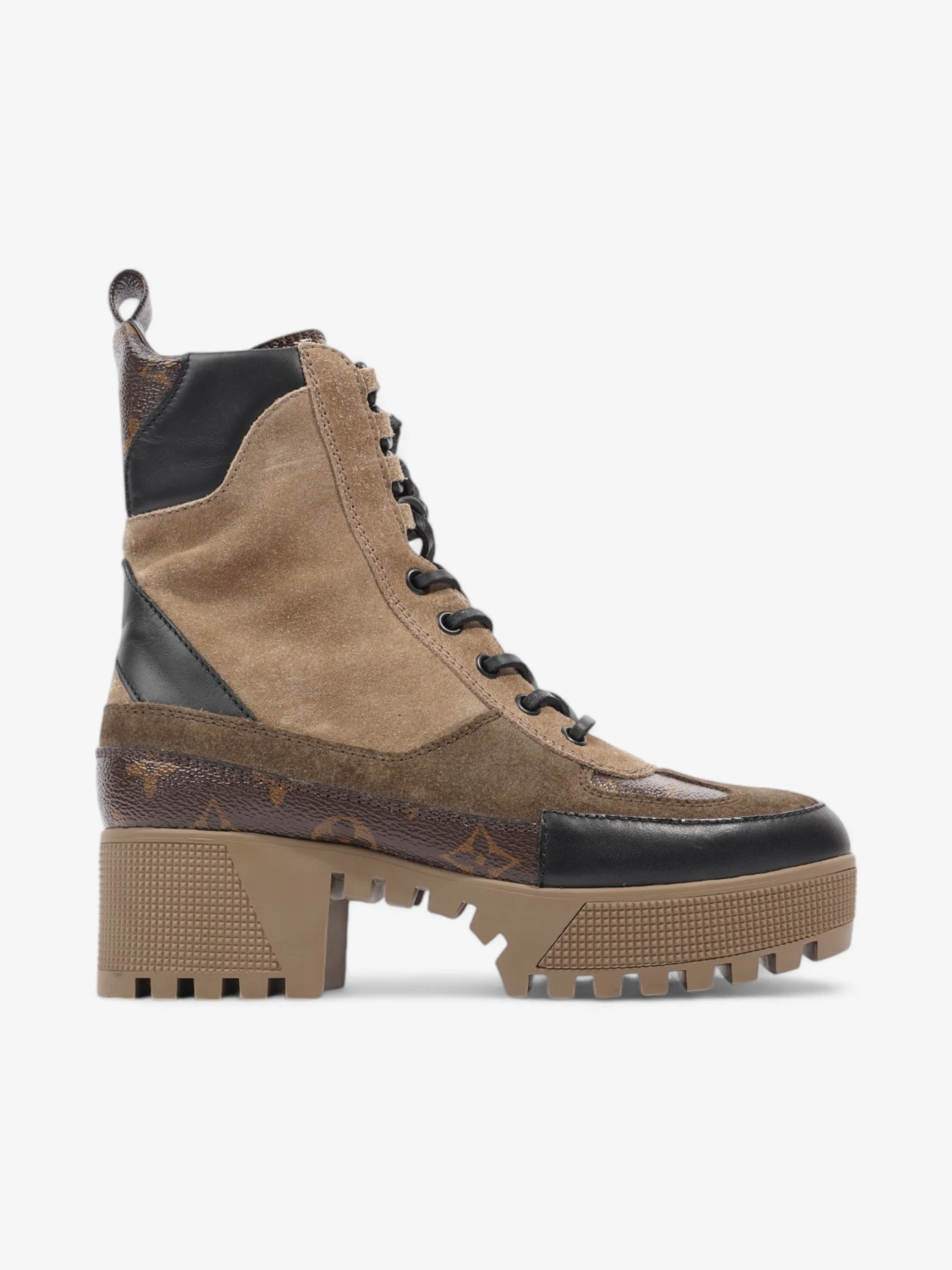 Hardwearing Louis Vuitton Laureate Desert Boots Beige  / Brown / Black Suede EU 37 UK 4