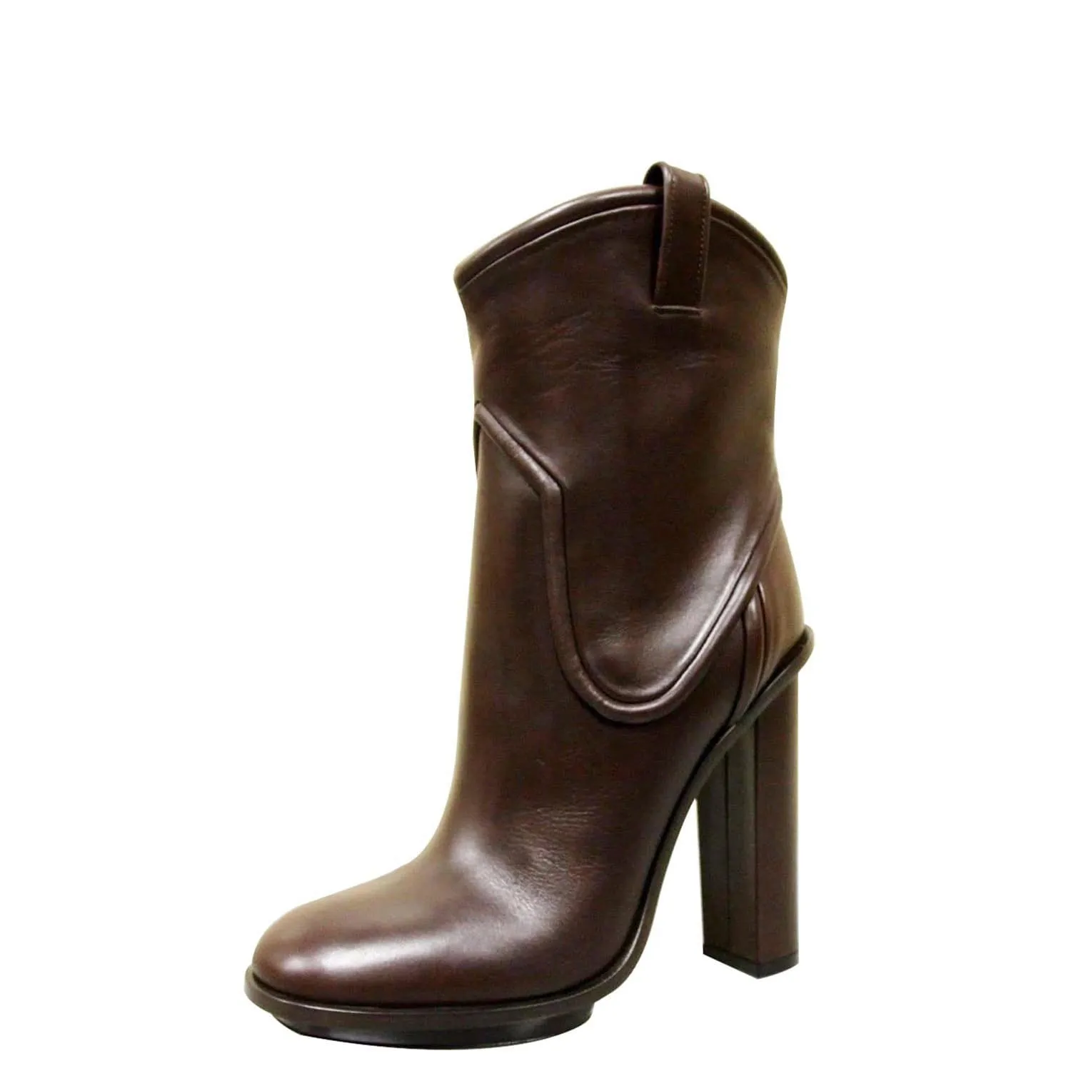 Heavy Duty GUCCI Runway Leather Platform Boots Brown 270515 US 6.5 - Last Call