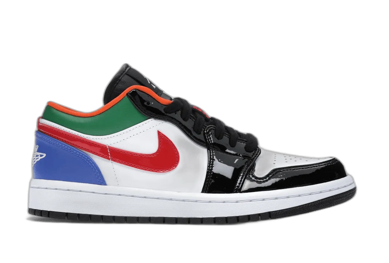 Heel Lock Fit Air Jordan 1 Low Multi-Color Black Toe