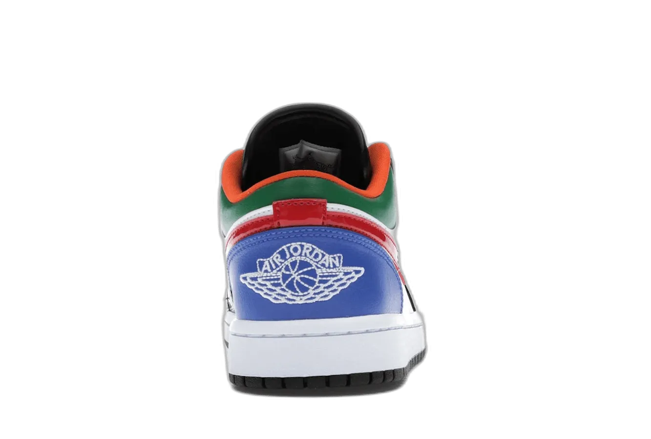 Heel Lock Fit Air Jordan 1 Low Multi-Color Black Toe