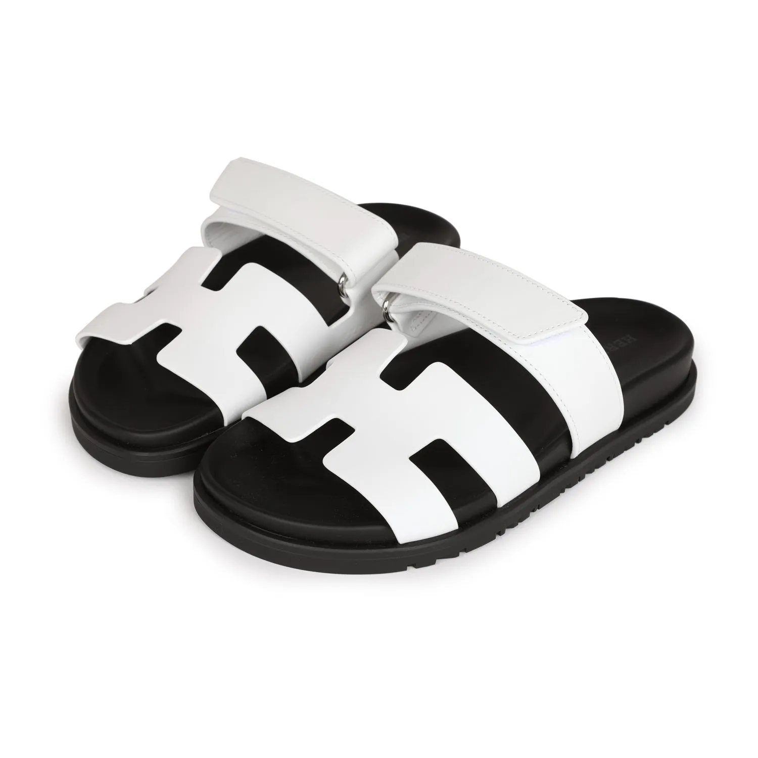 Hermes Chypre Sandals White Palladium Hardware Versatile Design