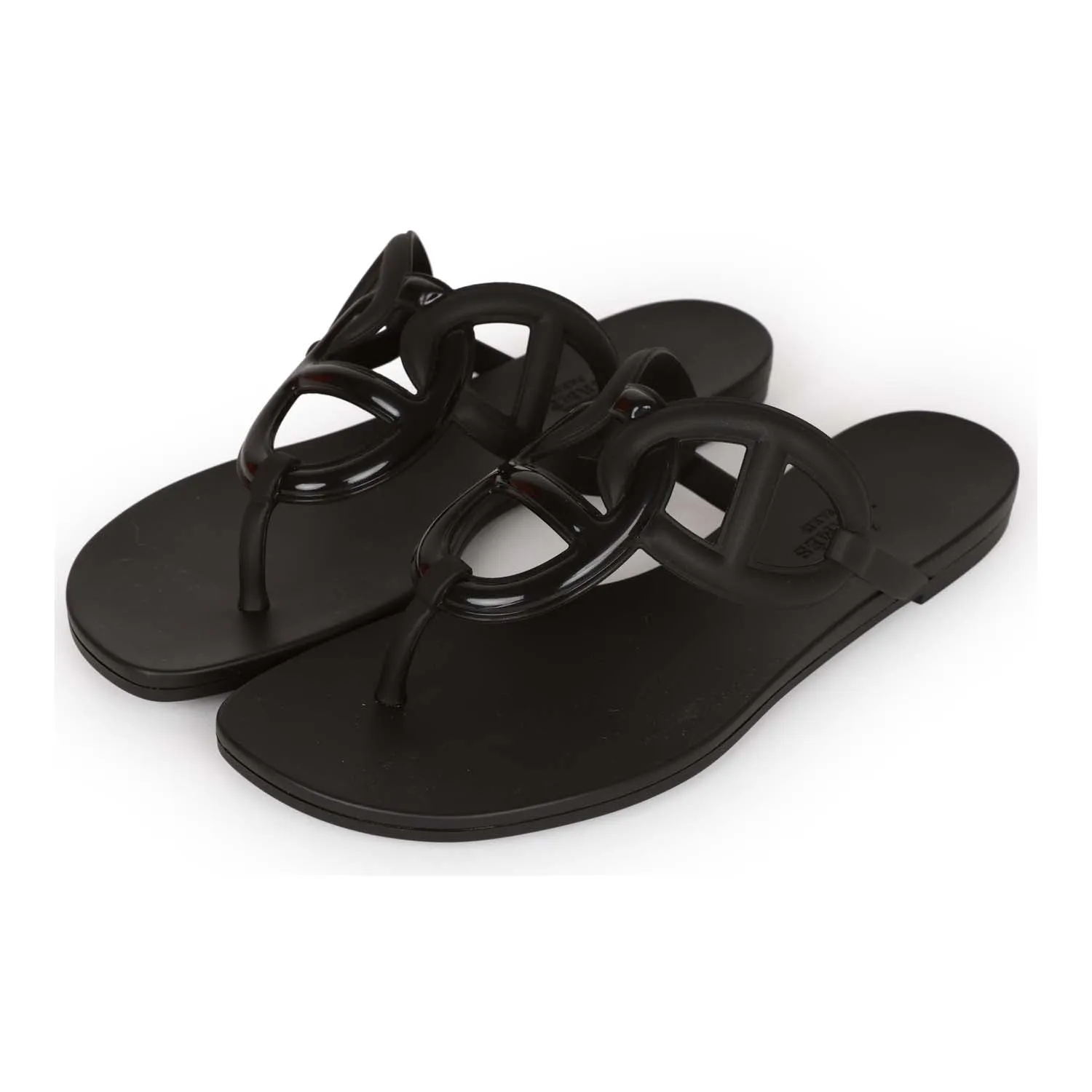 Hermes Egerie Sandal Black TPU 36 All-Weather Wear