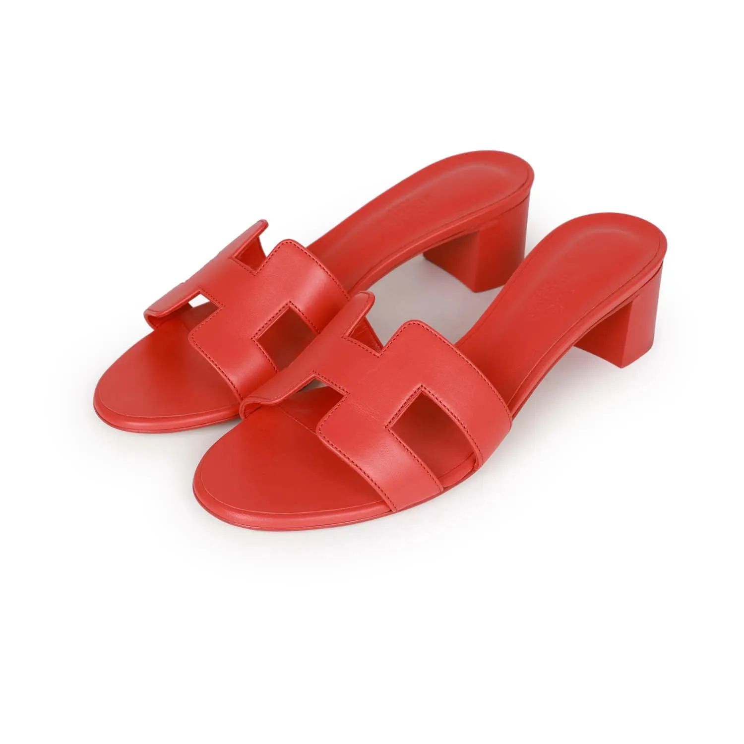 Hermes Oasis Sandals Rose Jaipur Calfskin 37 Strappy Sandals