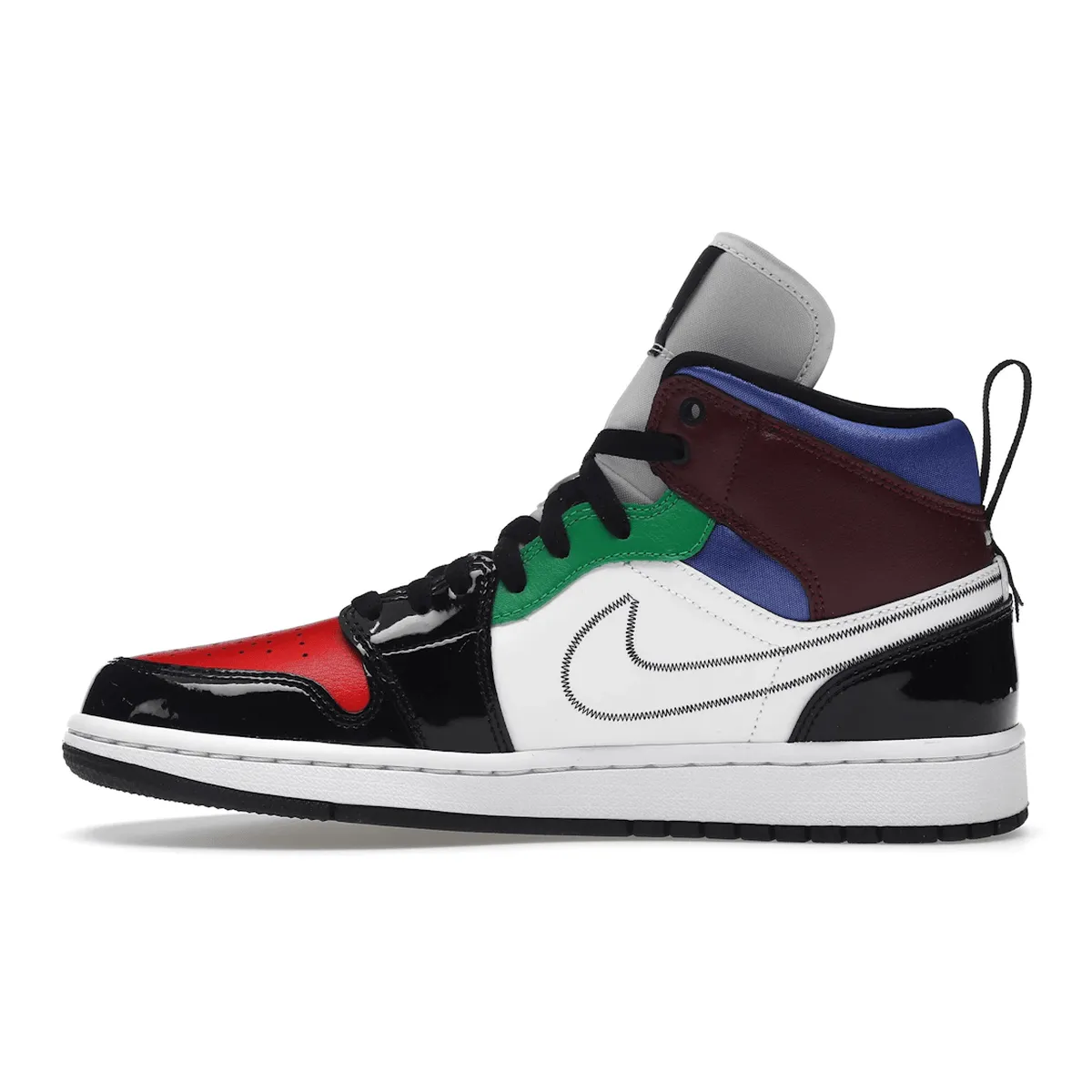 High Performance Cushion Air Jordan 1 Mid SE Black White Multi-Color