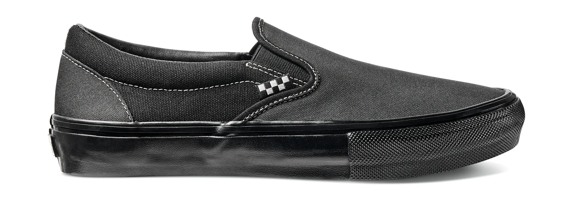 Vans Skate Slip-On Shoe - Black/Black Smooth Toe