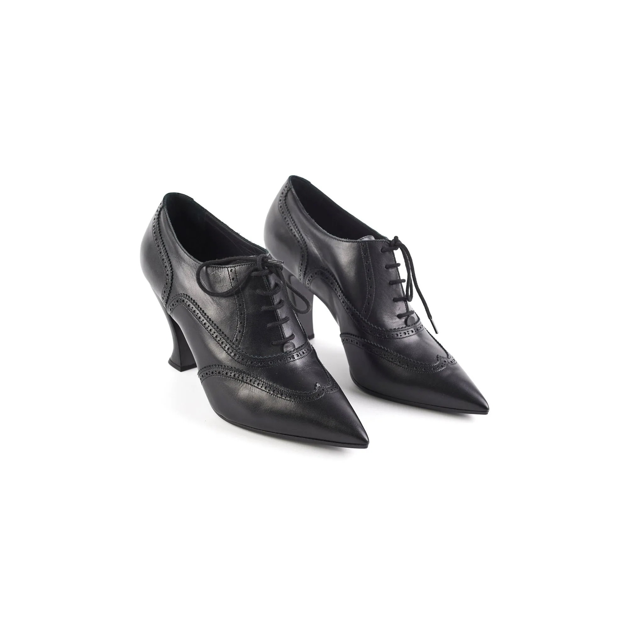 High Resilience Chanel Black Lace up Boots (Size 40 1/2)
