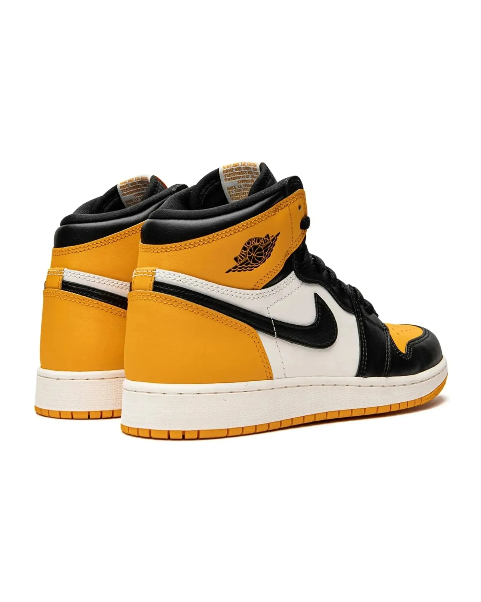High-traction Nike Air Jordan 1 High Yellow Toe