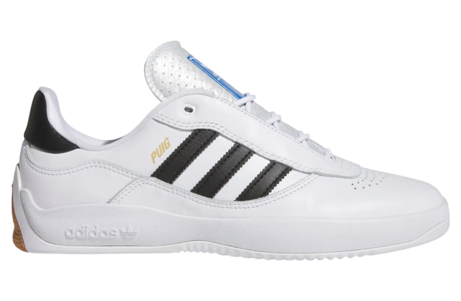Adidas Puig Shoe - White/Core Black/Blue Bird Insole liner Go Active