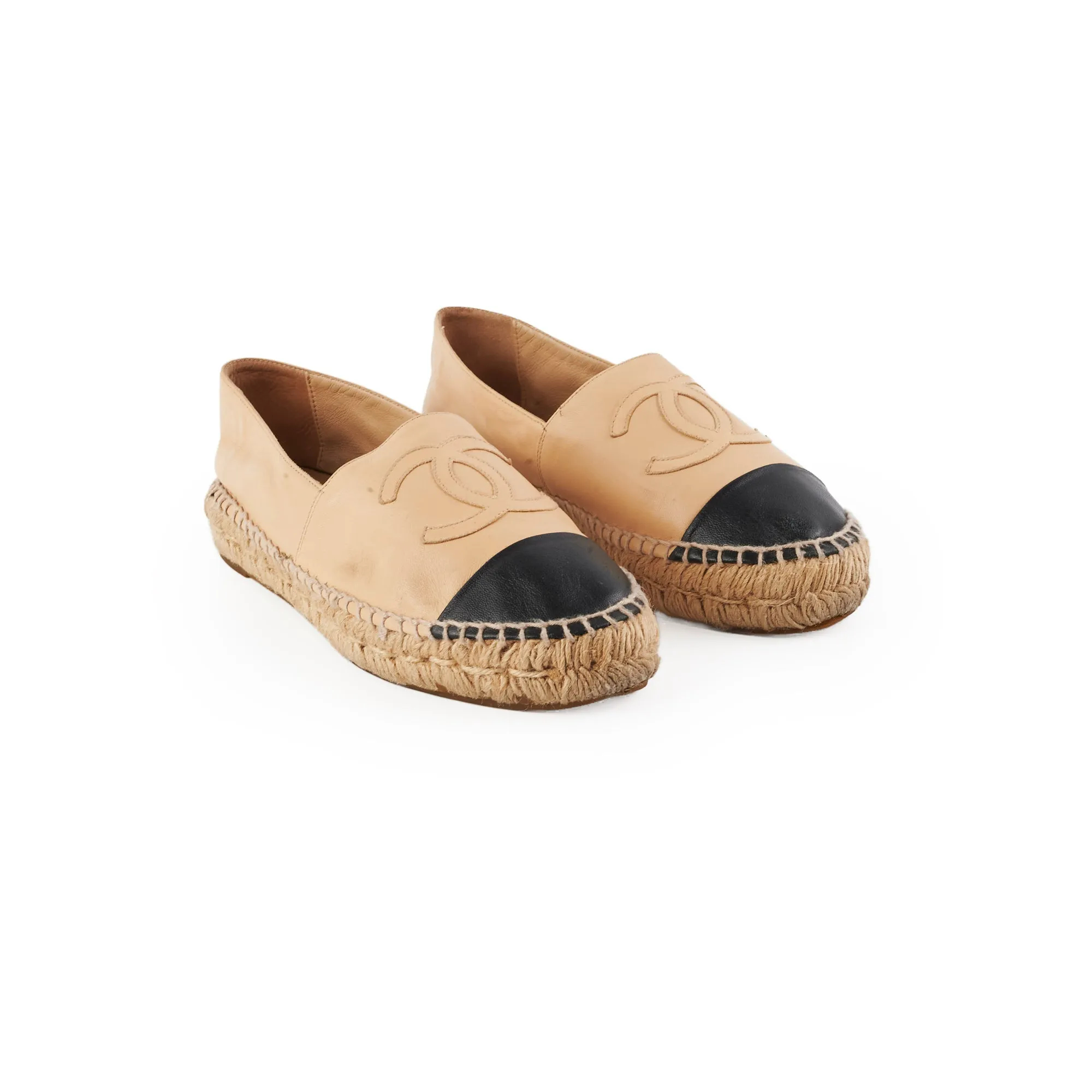 Impact Resistance Chanel Espadrilles Shoes Beige Size 37