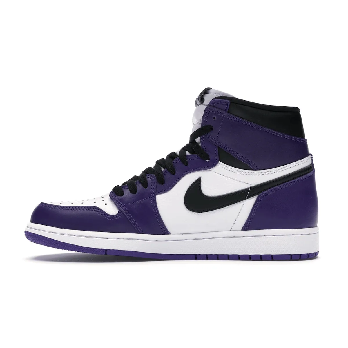 Jordan 1 Retro High Court Purple White Sleek Finish