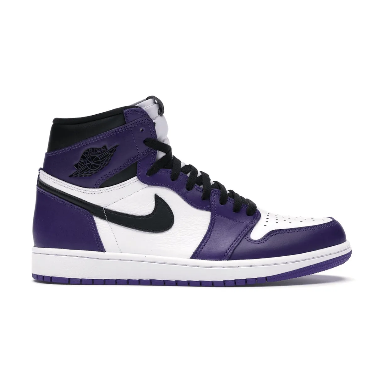 Jordan 1 Retro High Court Purple White Sleek Finish