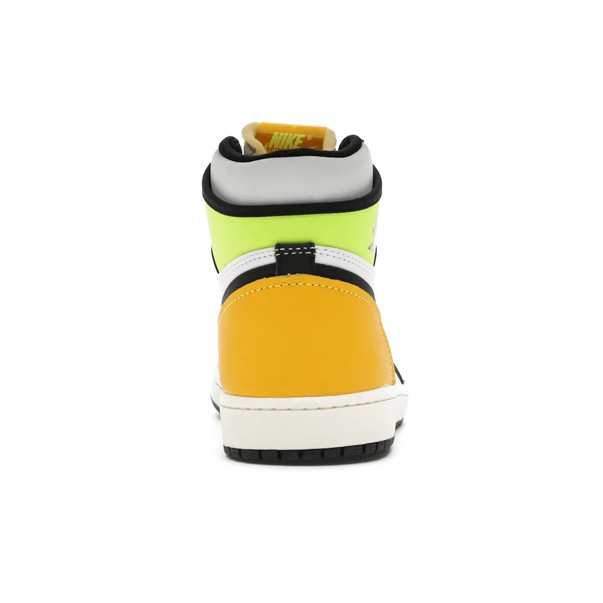 Jordan 1 Retro High White Black Volt University Gold Bounce Back