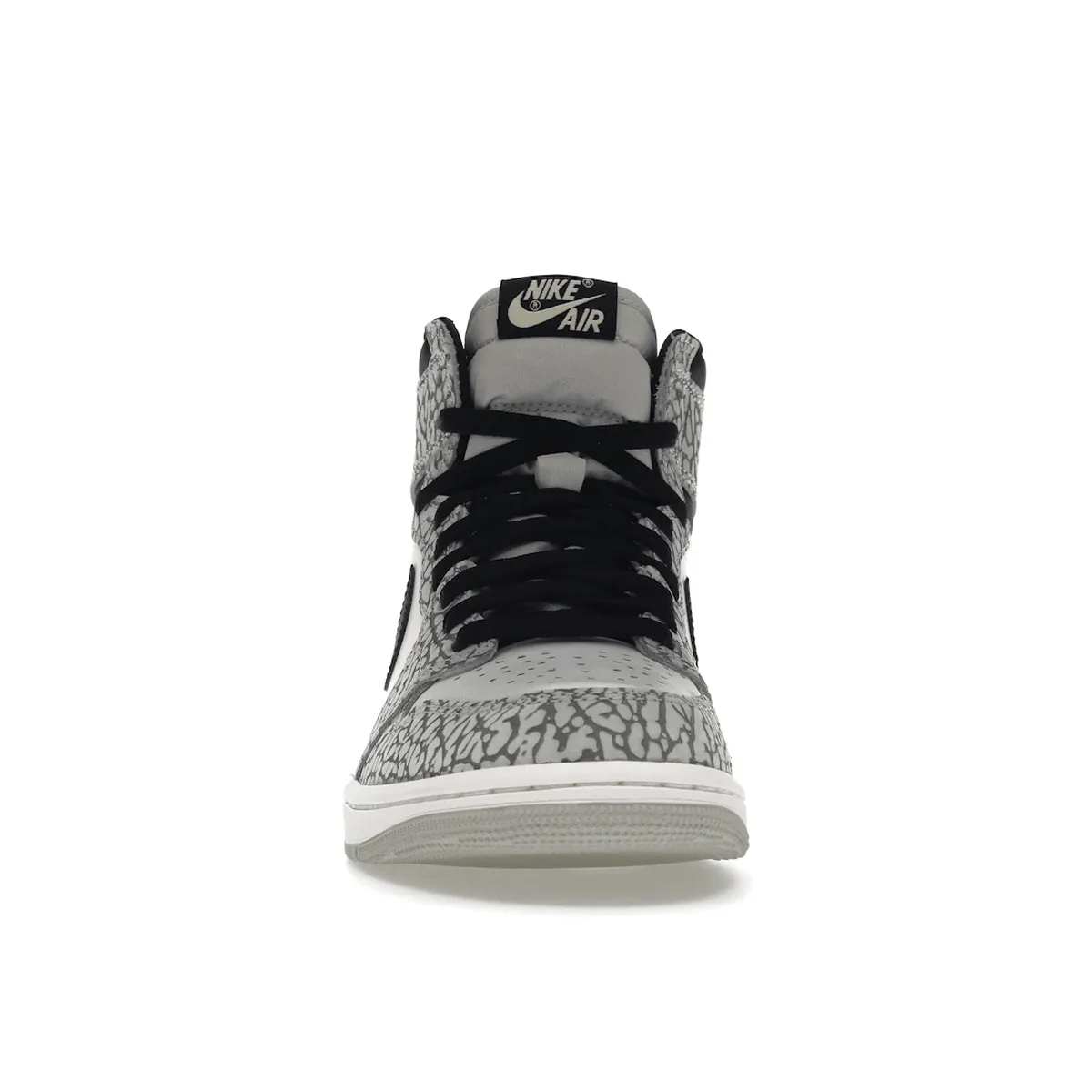 lace up closure Air Jordan 1 Retro High OG White Cement