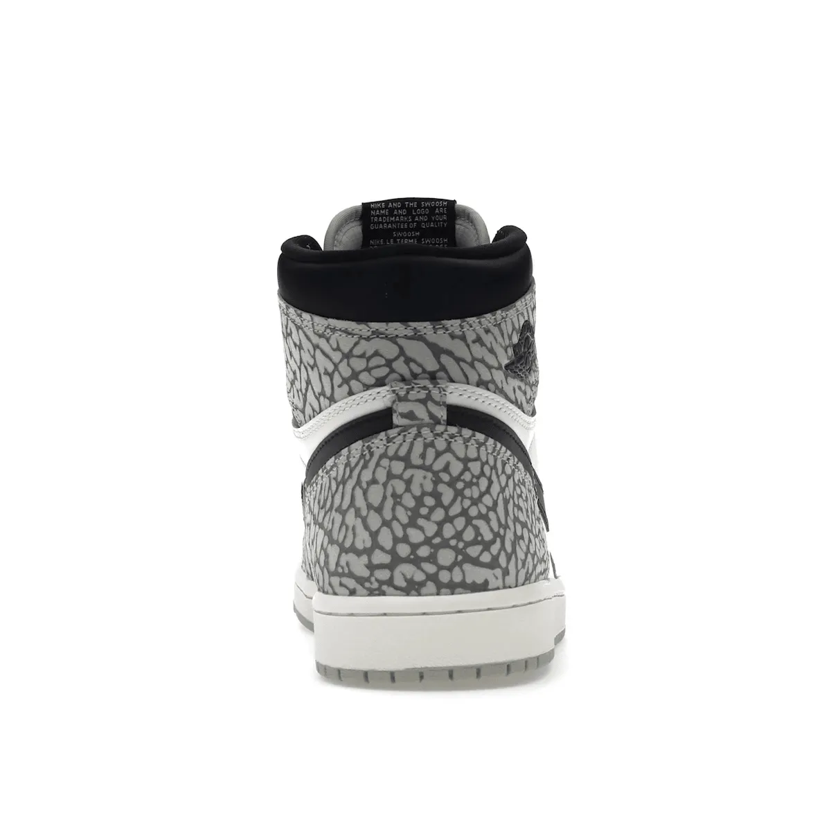 lace up closure Air Jordan 1 Retro High OG White Cement