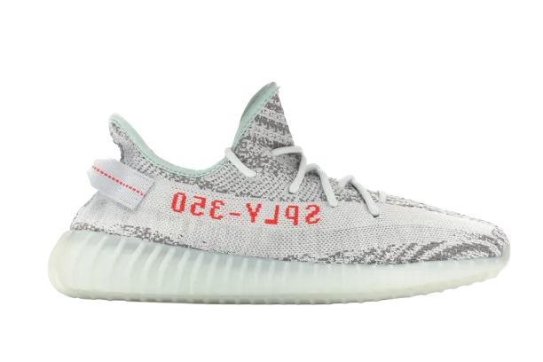 running in a jungle area shoes YZY Boost 350 V2 Blue Tint