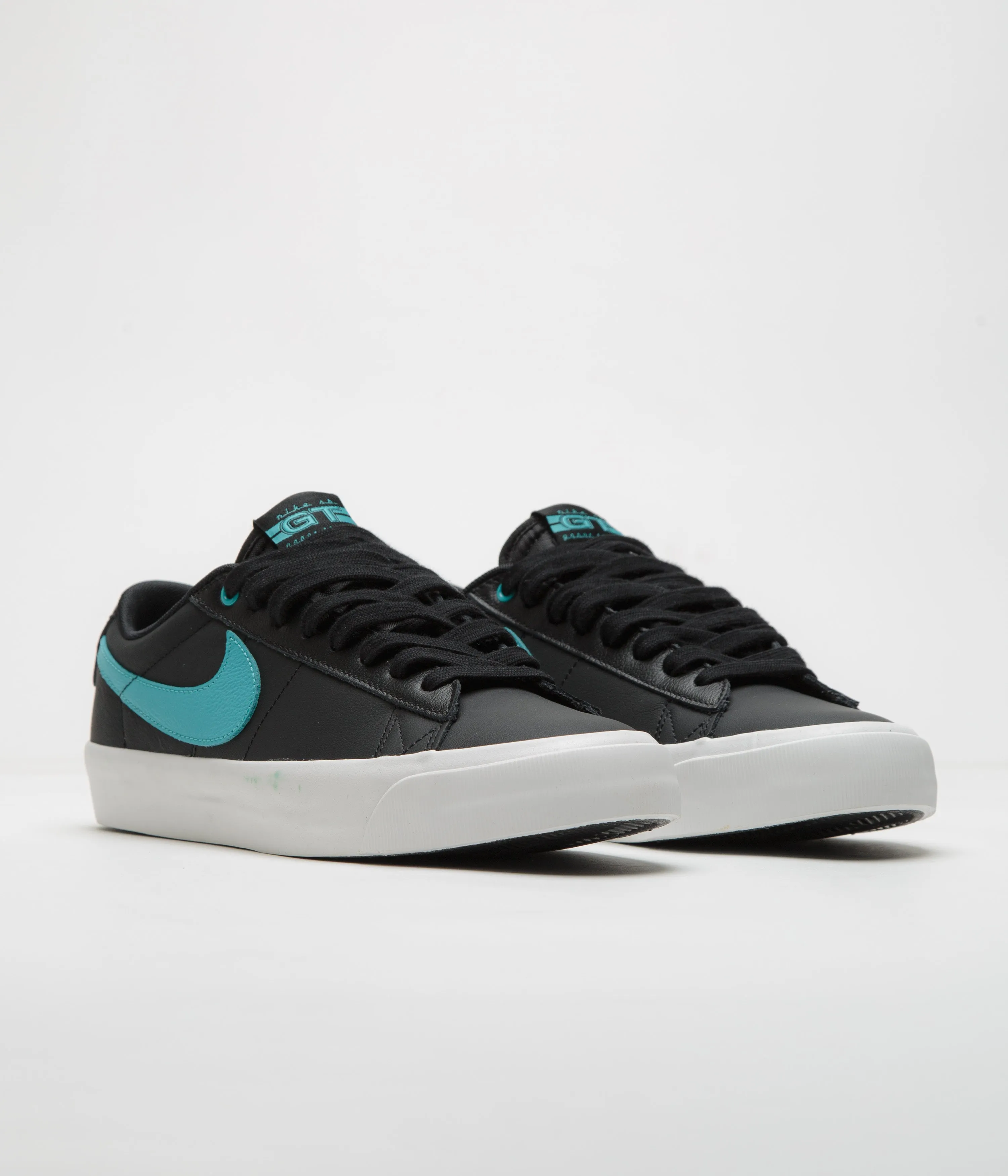 Nike SB Blazer Low Pro GT Shoes in Black and Dusty Cactus and Black - Summit White