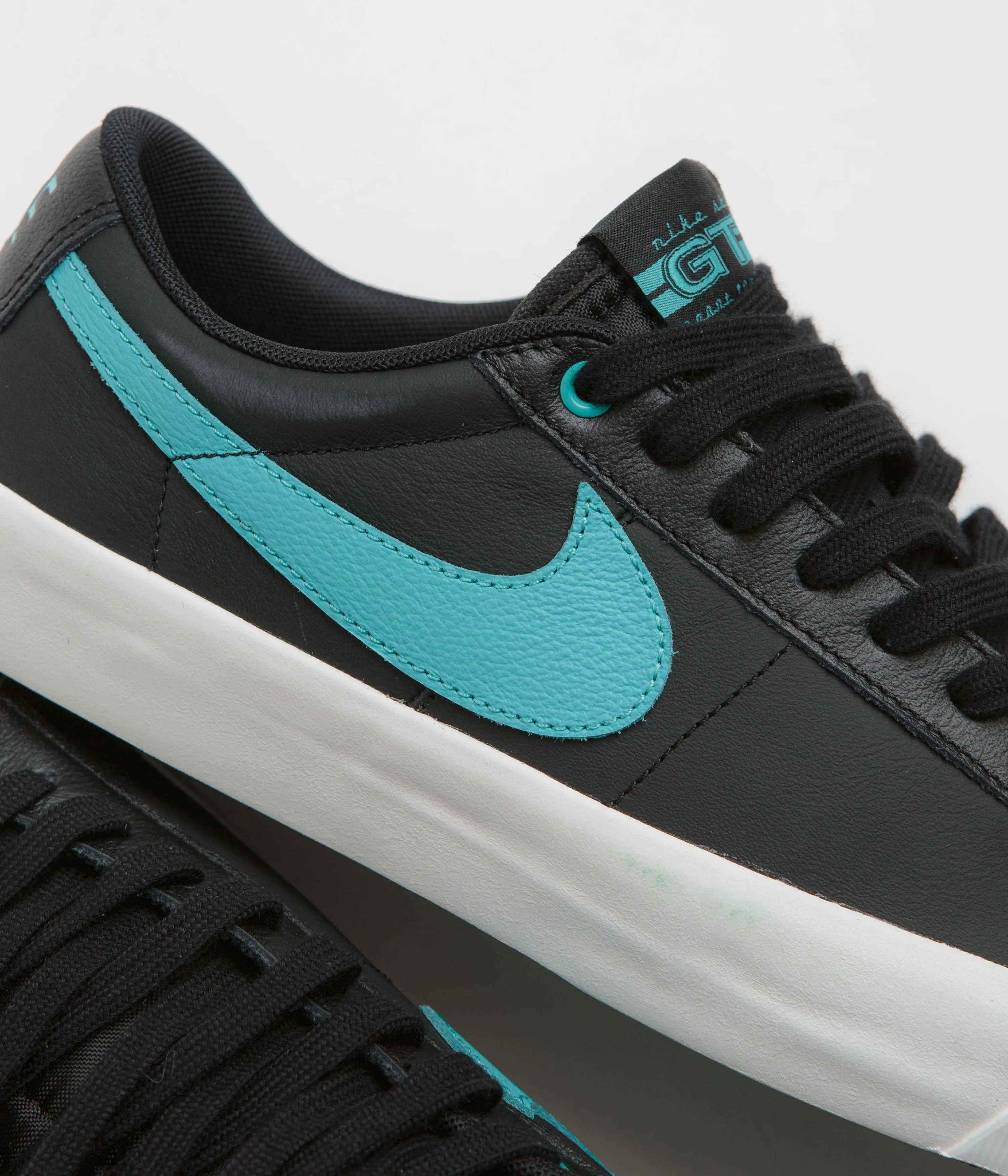 Nike SB Blazer Low Pro GT Shoes in Black and Dusty Cactus and Black - Summit White