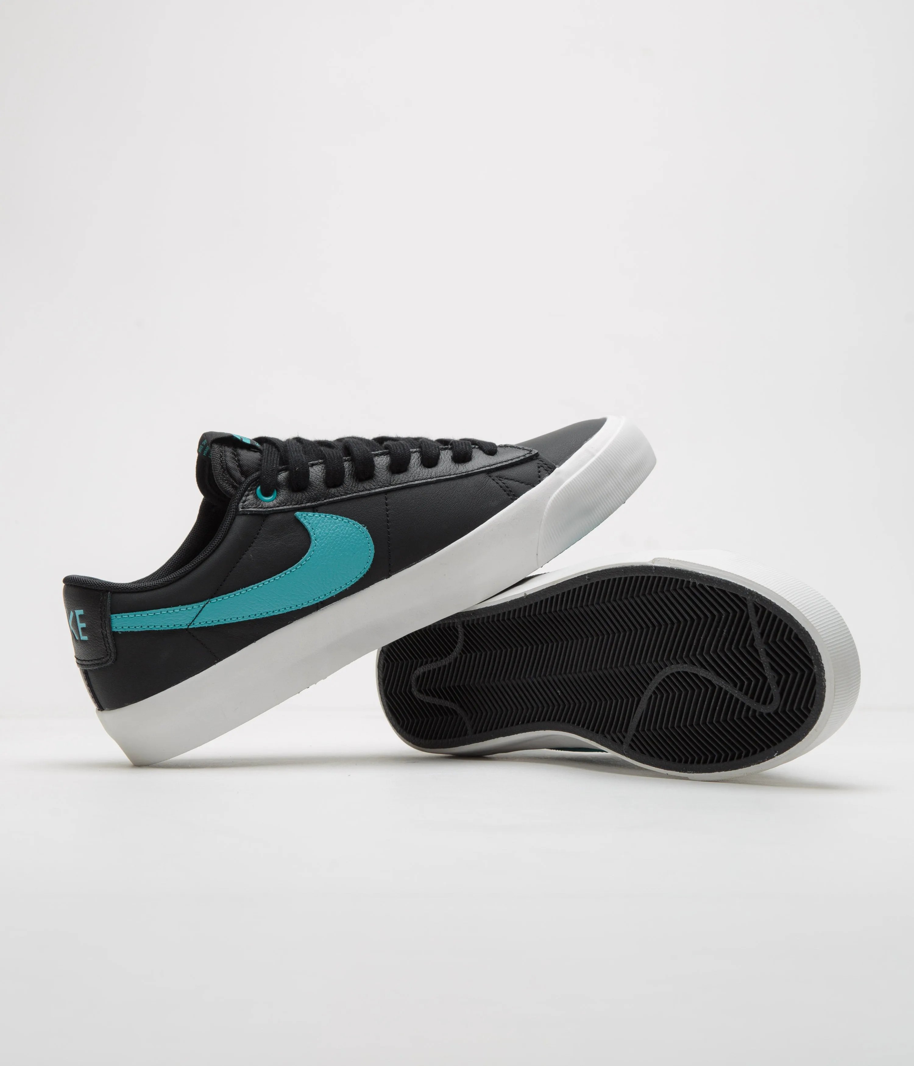 Nike SB Blazer Low Pro GT Shoes in Black and Dusty Cactus and Black - Summit White