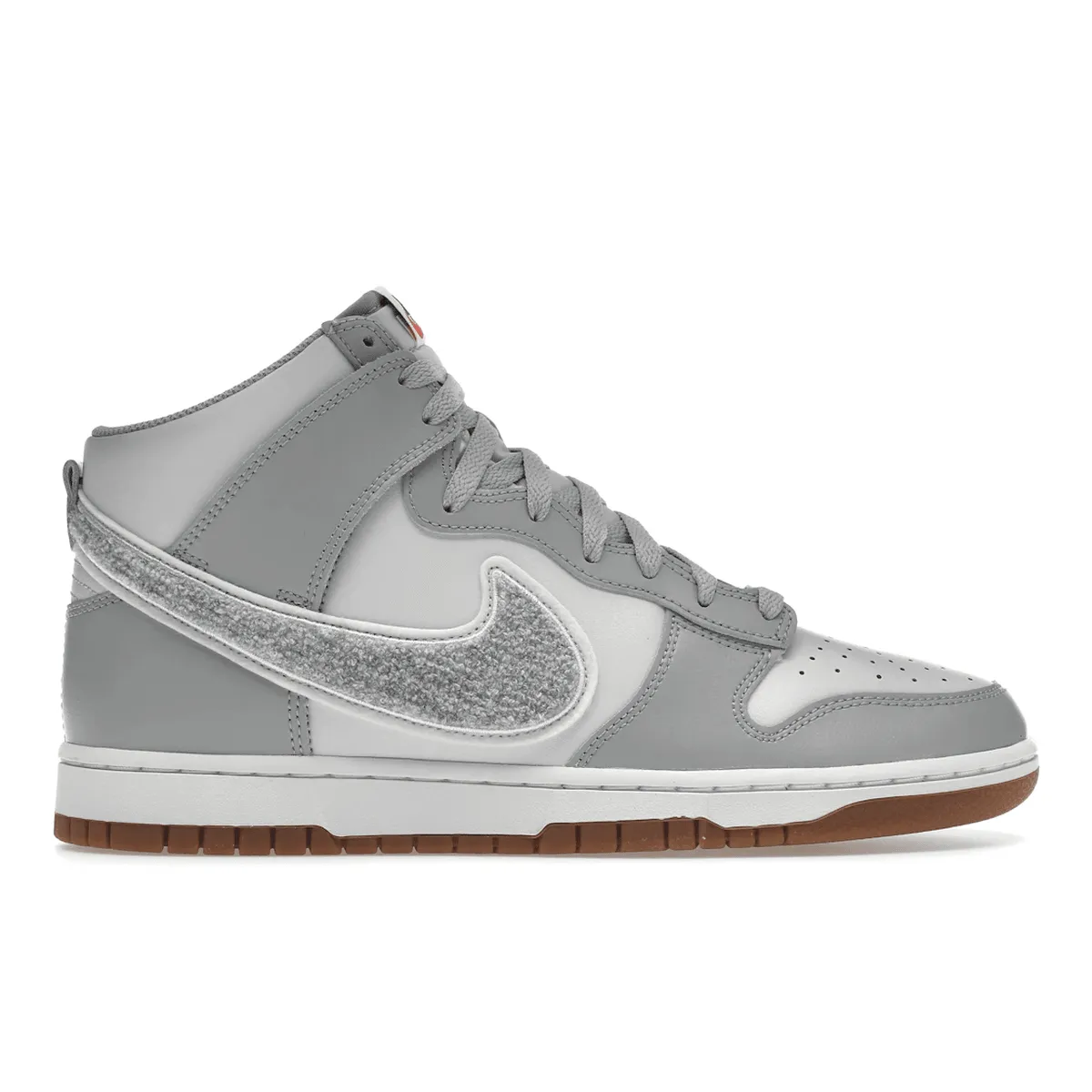 Lightweight Flex Nike Dunk High University Chenille Swoosh Light Smoke Grey