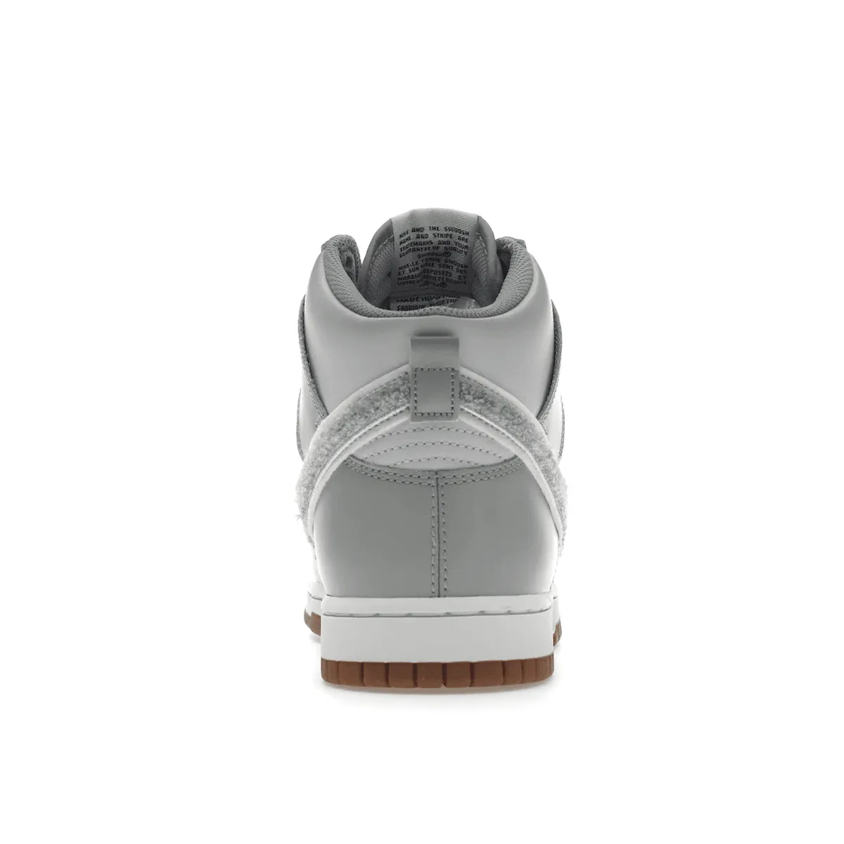 Lightweight Flex Nike Dunk High University Chenille Swoosh Light Smoke Grey